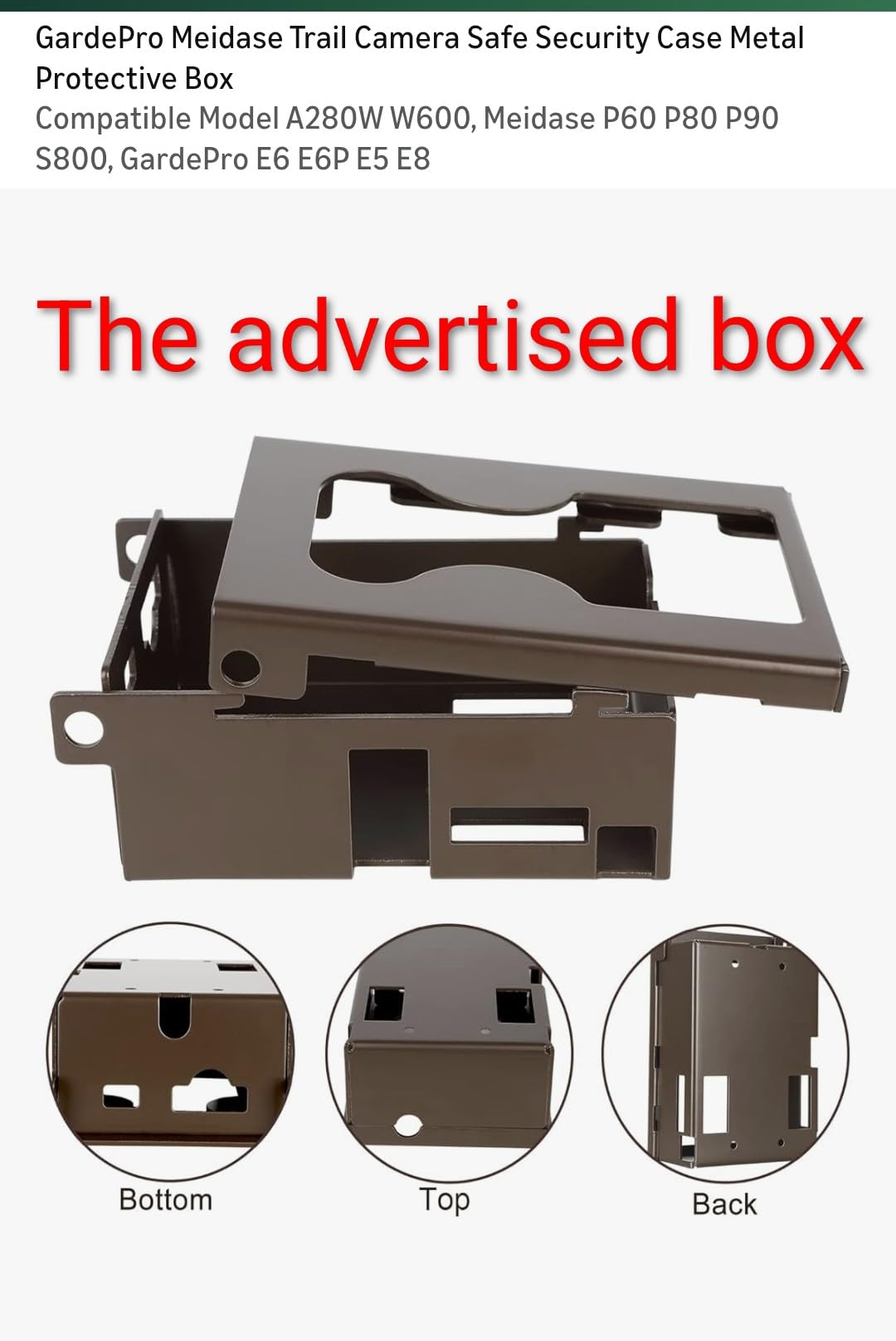 BLAZEVIDEO Trail & Game Camera Security Box | Universal Fit for BlazeVideo A252, A262, A323, GardePro A3, A3S, Meidase P40, P50 & More, Powder-Coated Heavy-Duty Steel customer photo 1