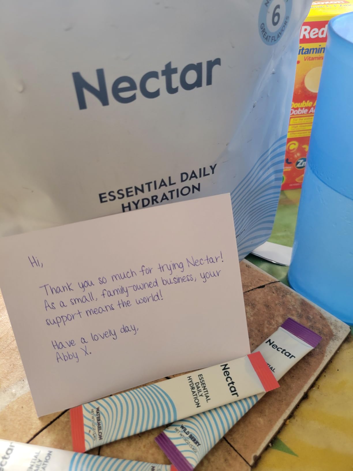 Nectar Hydration Packets - Electrolytes Powder Packets - Sugar Free & 0 Calorie - Organic Fruit Liquid Daily IV Electrolytes Powder for Dehydration Relief and Rehydration (Variety 30 Pack) customer photo 2