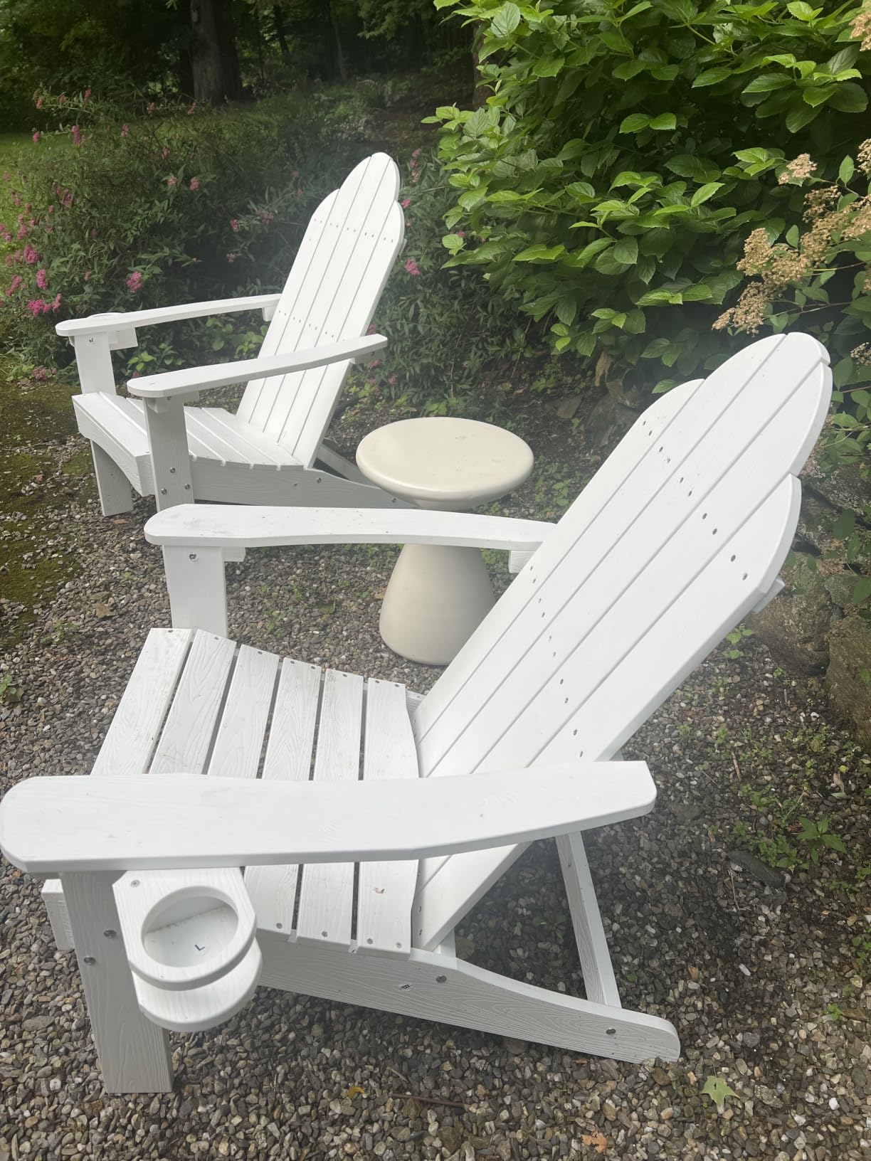 LUE BONA HDPS Outdoor Adirondack Chair, Cup Holder, Set of 4, Black customer photo 1