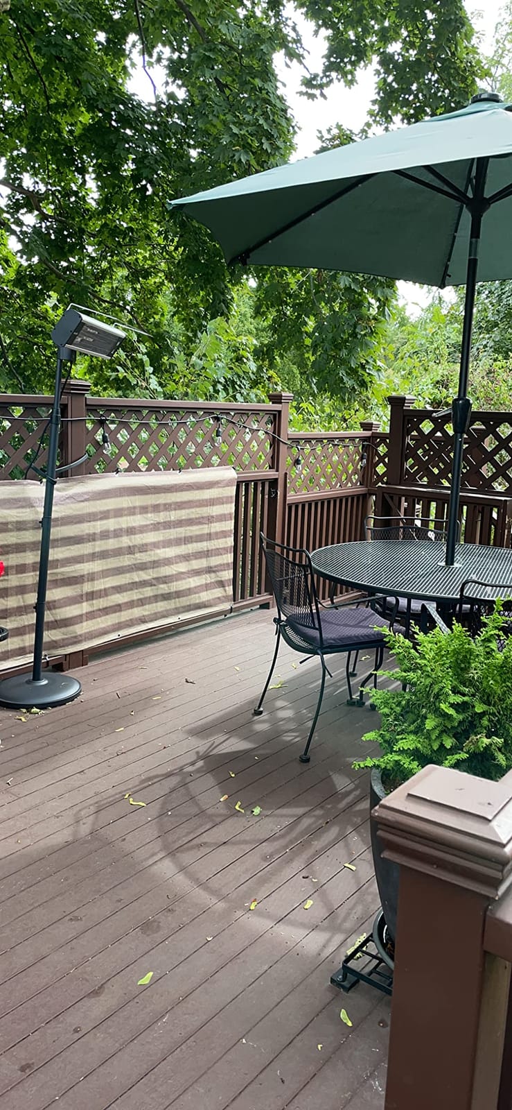 SereneLife Infrared Patio Heater 1500W Electric Heater Indoor/Outdoor Use, Portable Stand with Remote Control, IP65 Approved, 360° Tip-Over Safety Switch for Restaurant, Patio, Backyard, Garage, Decks customer photo 1