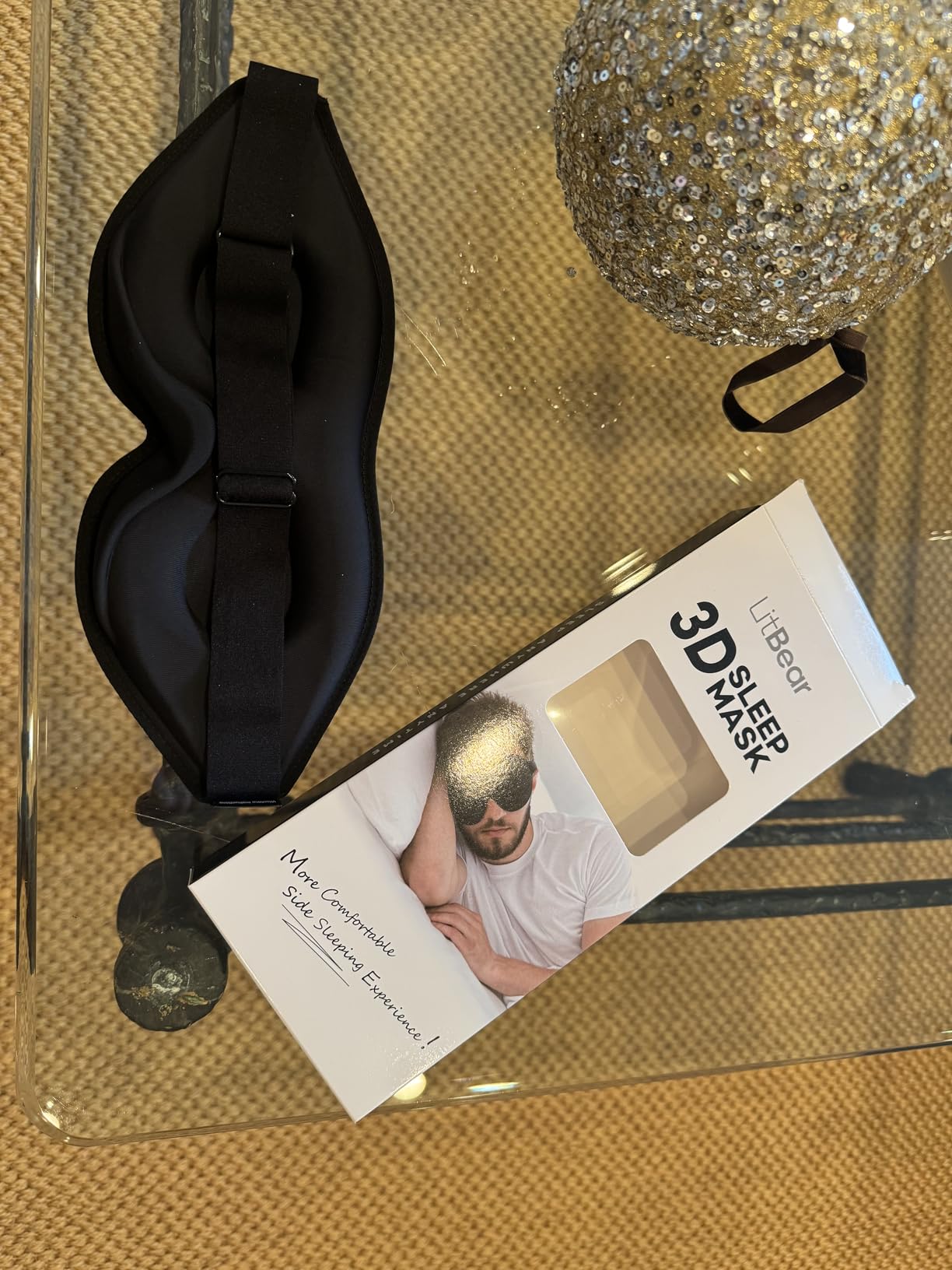 LitBear Sleep Mask for Side Sleeper Women Men, Eye Mask for Sleeping | Light Blocking 3D Contoured Sleeping Mask, Soft Breathable Sleep Eye Mask with Adjustable Elastic Strap for Travel, Black customer photo 1