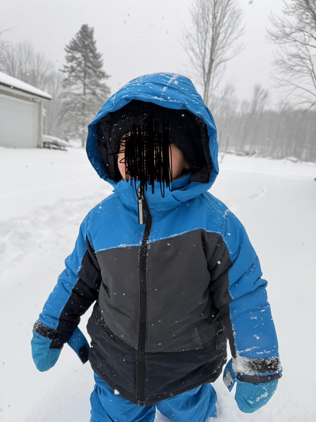 Boys' Bib Snow Pants and Ski Jacket Water-Resistant Snowsuit For Kids Winter Hooded Jacket customer photo 1