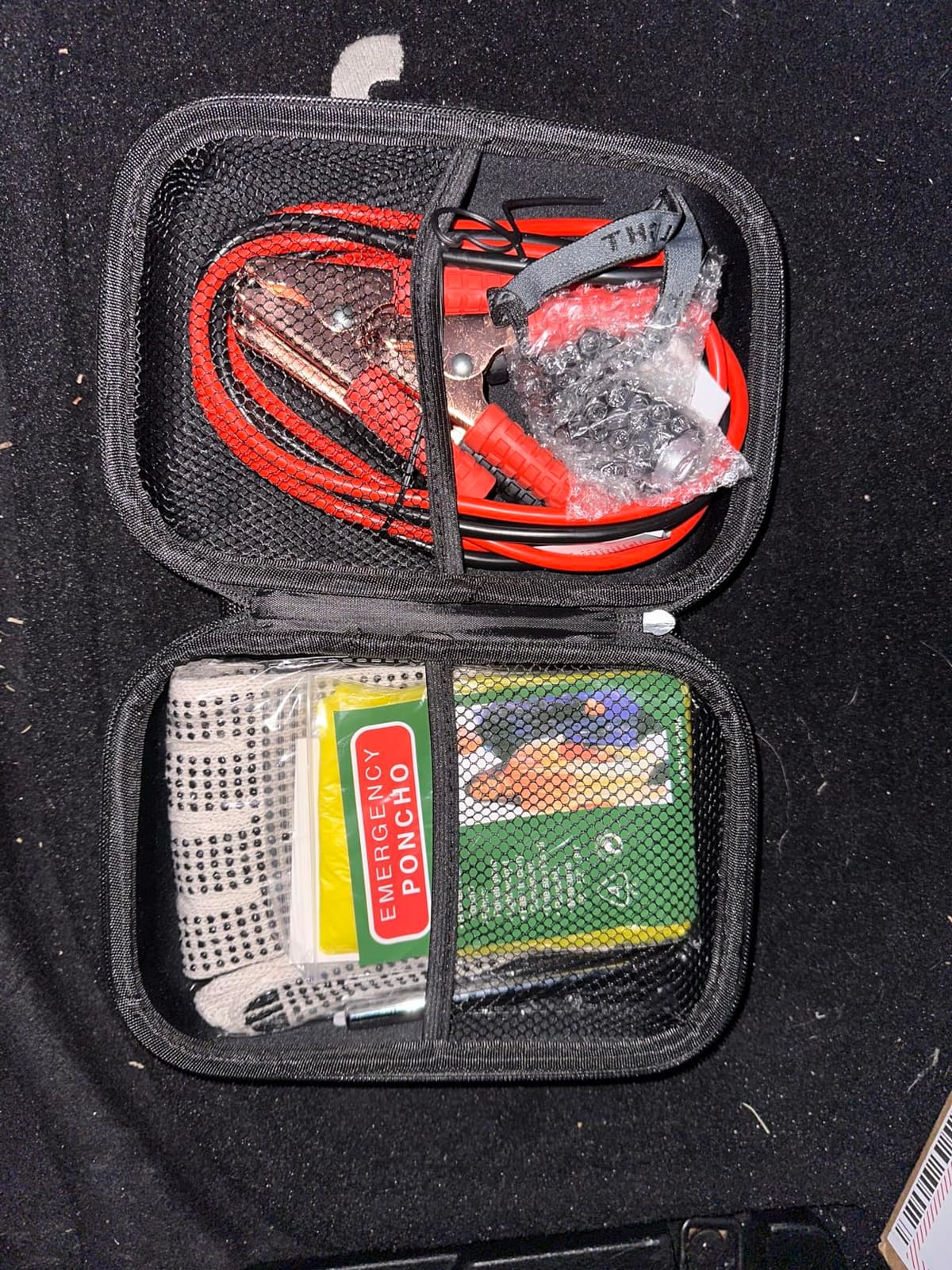 Car Emergency Kit with Battery Jumper Cables, Black customer photo 2