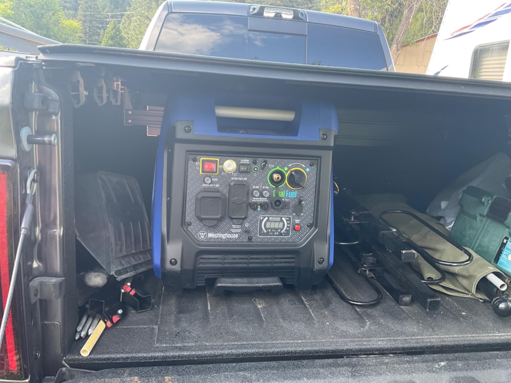 Westinghouse 5000 Peak Watt Super Quiet Dual Fuel Portable Inverter Generator, Remote Electric Start, Gas & Propane Powered, RV Ready 30A Outlet, Parallel Capable, Blue/Black customer photo 1