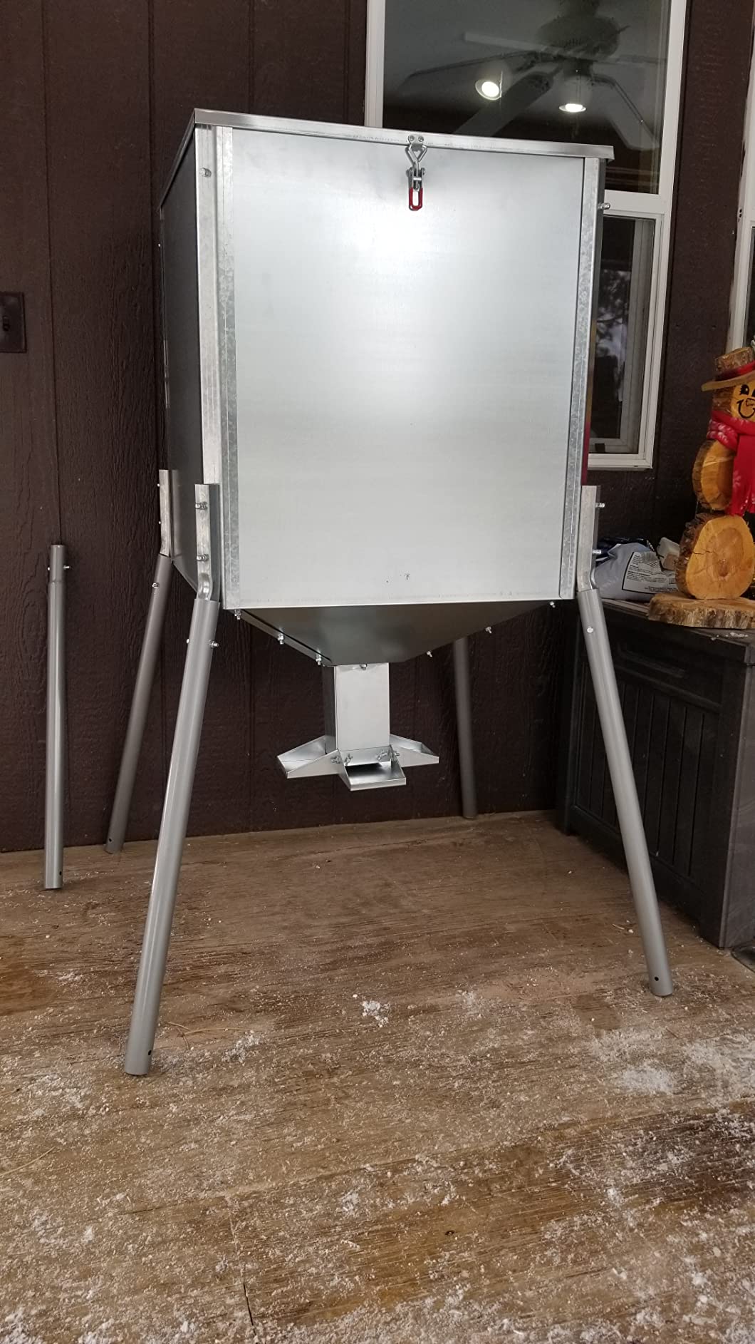 HECASA Steel 450LB Capacity Big Game Gravity Deer Feeder Galvanized Hunting w/o Foot Kit customer photo 2