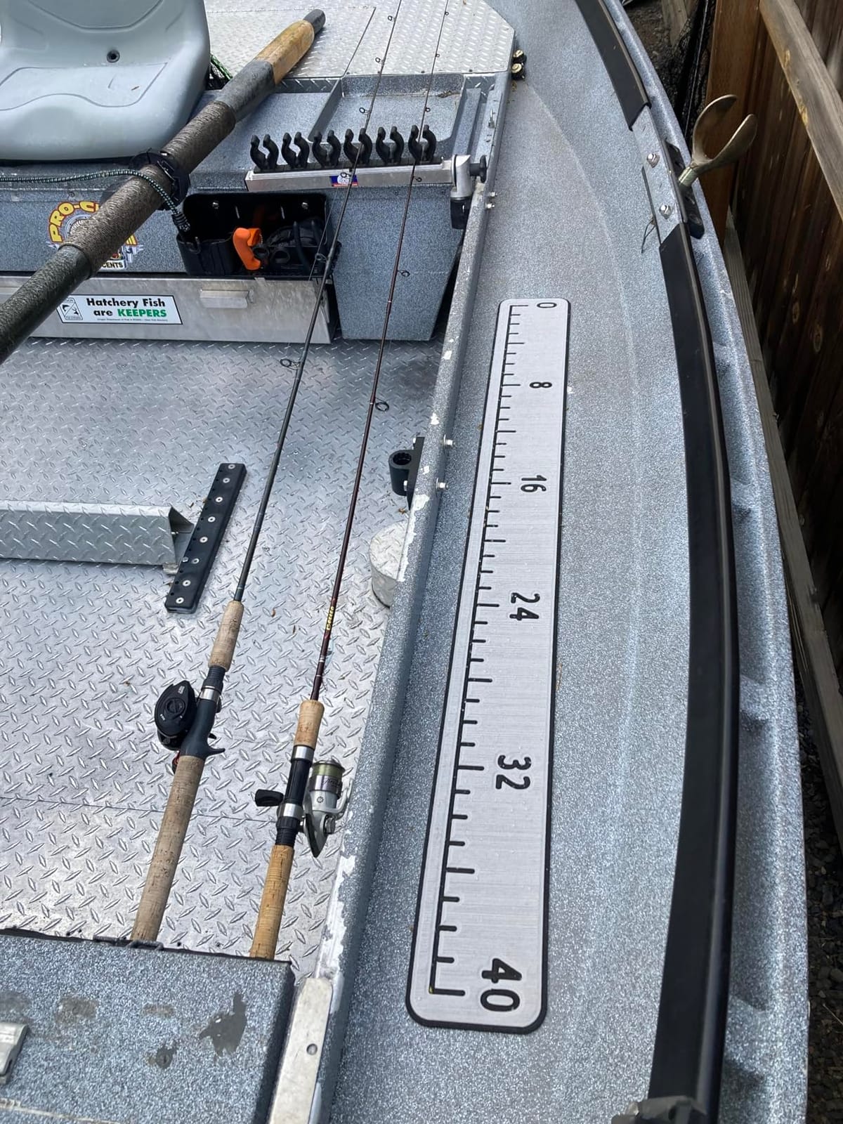 Fish Ruler for Boat 40in EVA Foam Fish Measuring Ruler with Self-Adhesive Backing for Fishing Kayaks Accessories, Waterproof Fish Measurement Sticker Tool for Fish Boat 40
