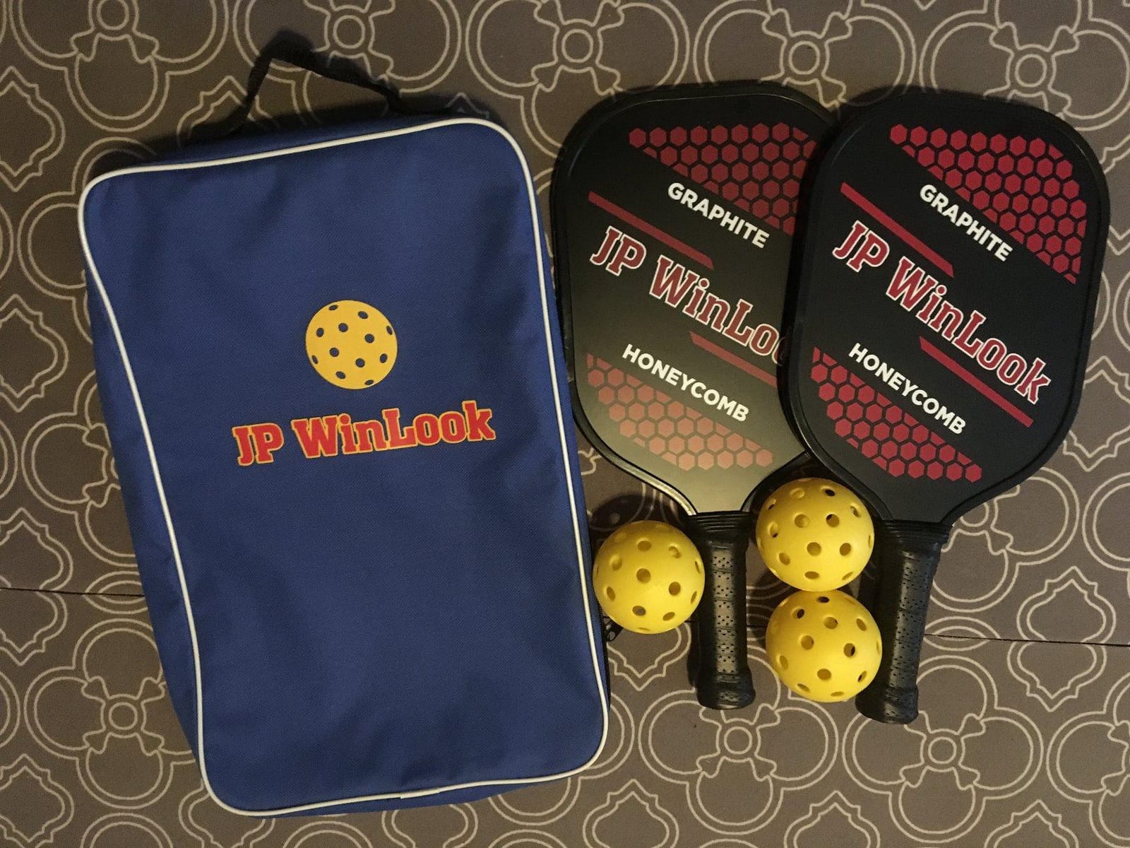 JP WinLook Premium Pickleball Paddles Set - USAPA Pickleball Set - Graphite Carbon Fiber Rackets for Women & Men and Balls for Indoor or Outdoor Play - Racquets, Pickleballs & Carry Bag customer photo 1