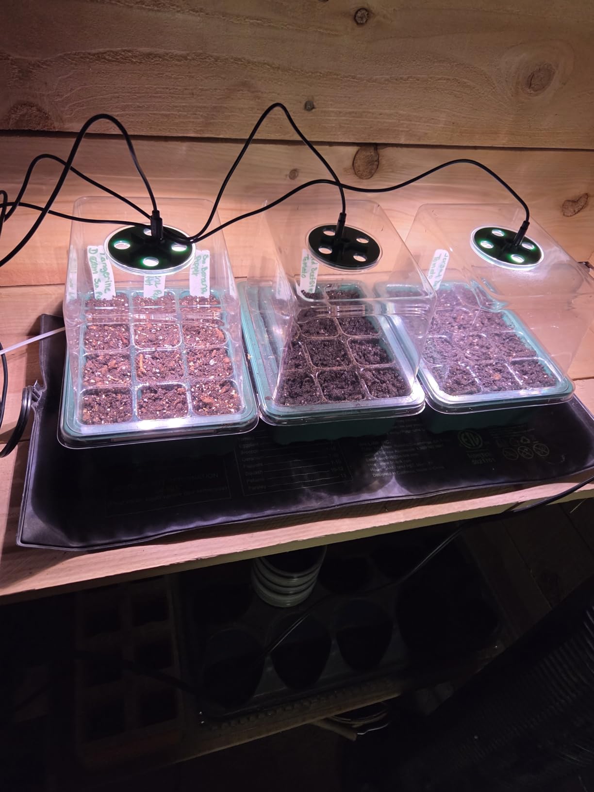 Seed Starter Tray with Light, 6PCS Seed Starter Kit with Grow Light, Seedling Starter Trays with Humidity Domes, Covers Height 3.9