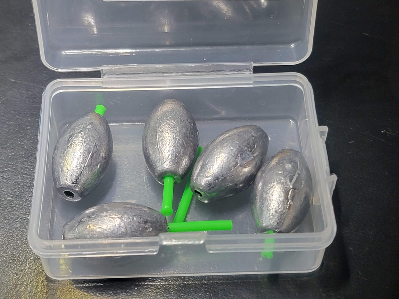 Atibin Removable Egg Lead Fishing Sinkers Saltwater Fishing Oval Sinkers Shot Drop Weight Sinker Set 1/10oz-10oz customer photo 2