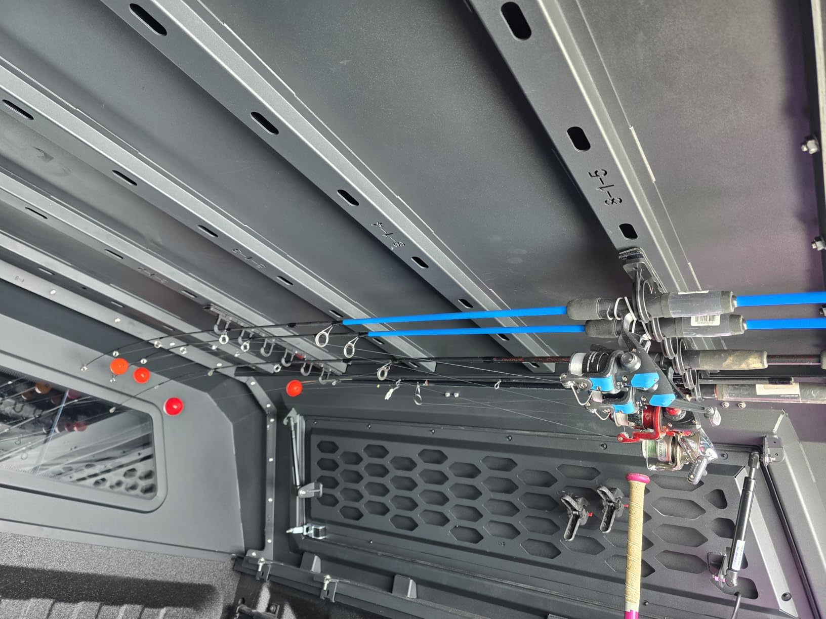 Rush Creek Creations Ceiling Fishing Rod Holder for 6 Rods - Garage Organization and Wall Storage, Horizontal Rack, 6-Rod Capacity, Ceiling, For Garage customer photo 1
