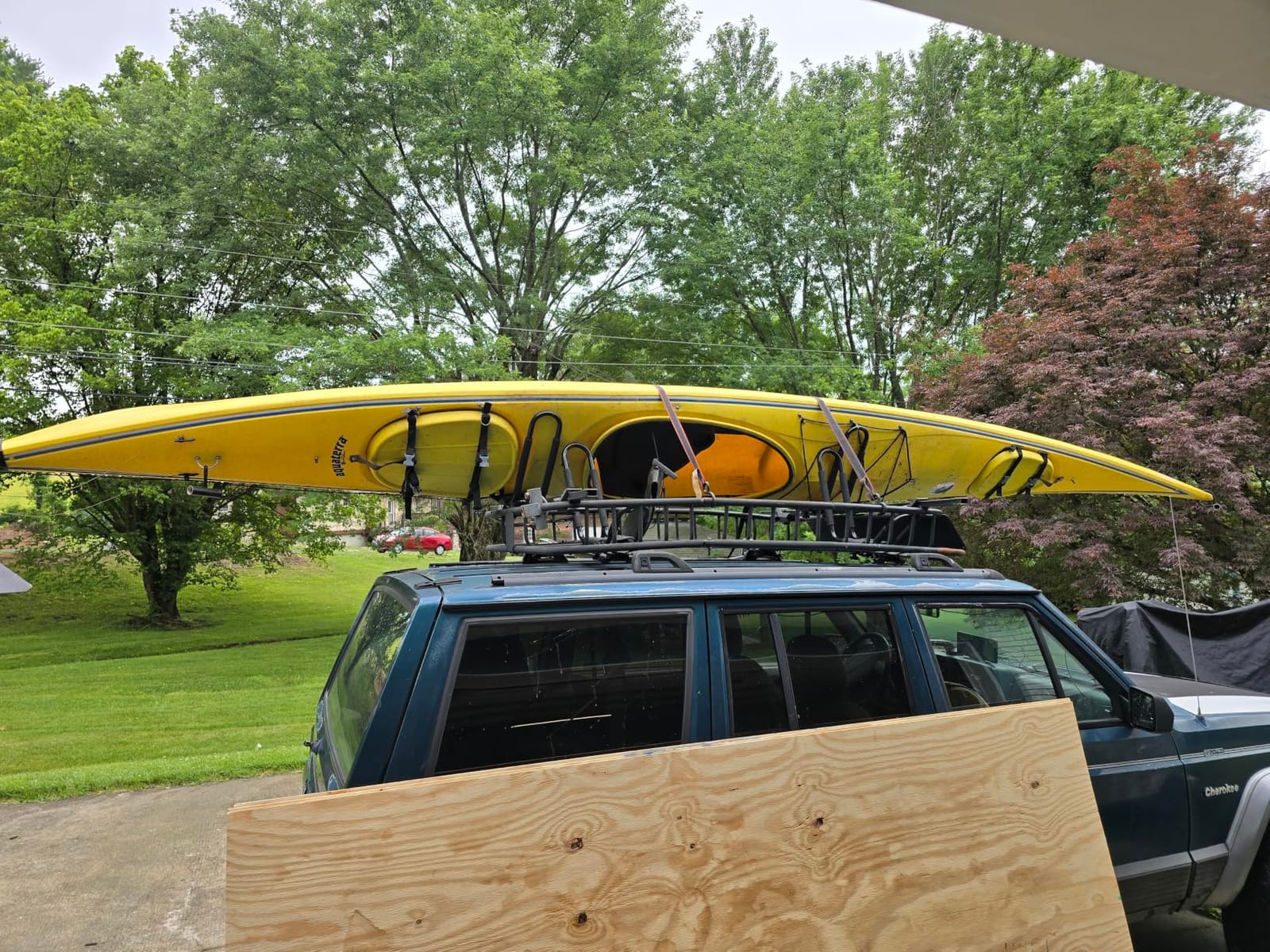 Kayak Roof Rack, 2 Pair J-Bar Roof Rack with 4 Ropes. Heavy Duty Kayak Roof Carrier for Your Canoe SUV and Trucks customer photo 1