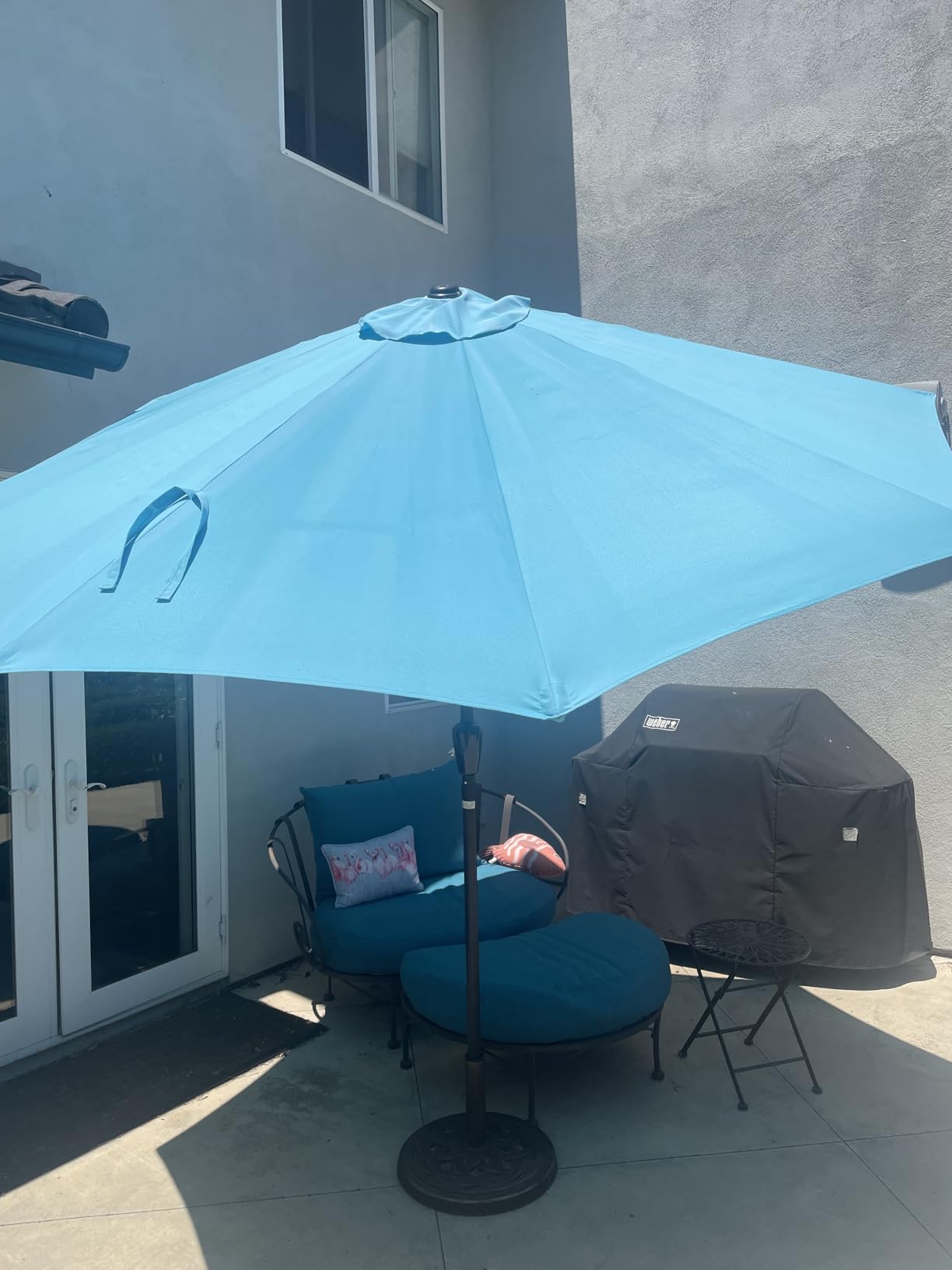 Simple Deluxe 9' Patio Umbrella Outdoor Table Market Yard Umbrella with Push Button Tilt/Crank customer photo 2