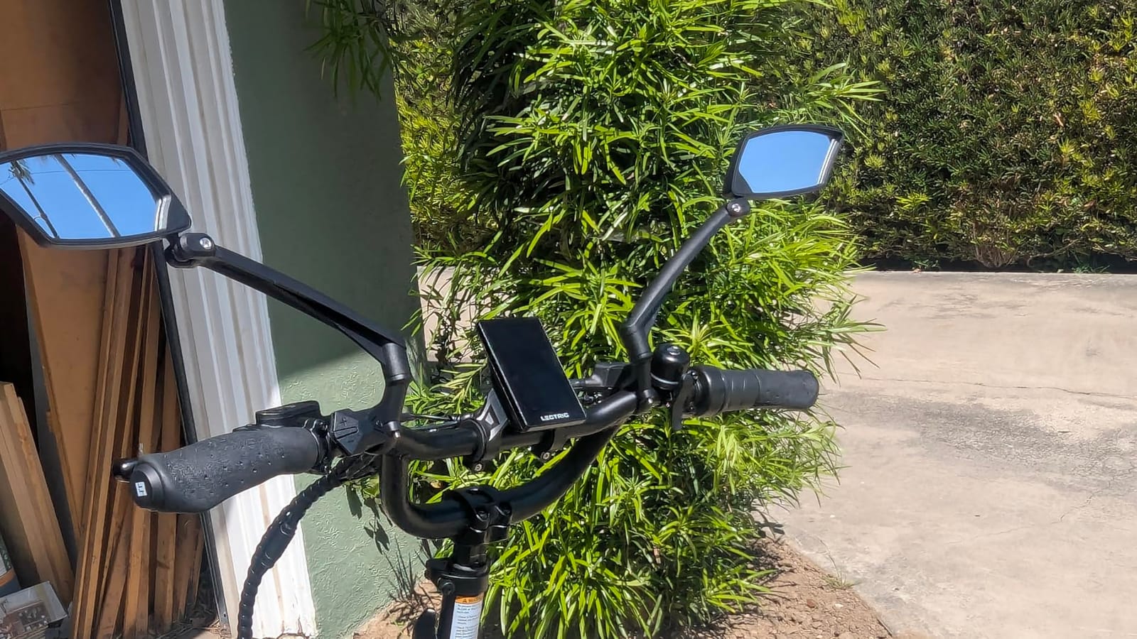 BriskMore Handlebar Bike Mirror - Crystal Clear HD Glass, 360 Degree Adjustable and Foldable Mirror for Safe Riding, Wide Angle Rearview for E-Bikes, Mountain Bikes and Scooters, Bicycle Mirror customer photo 2