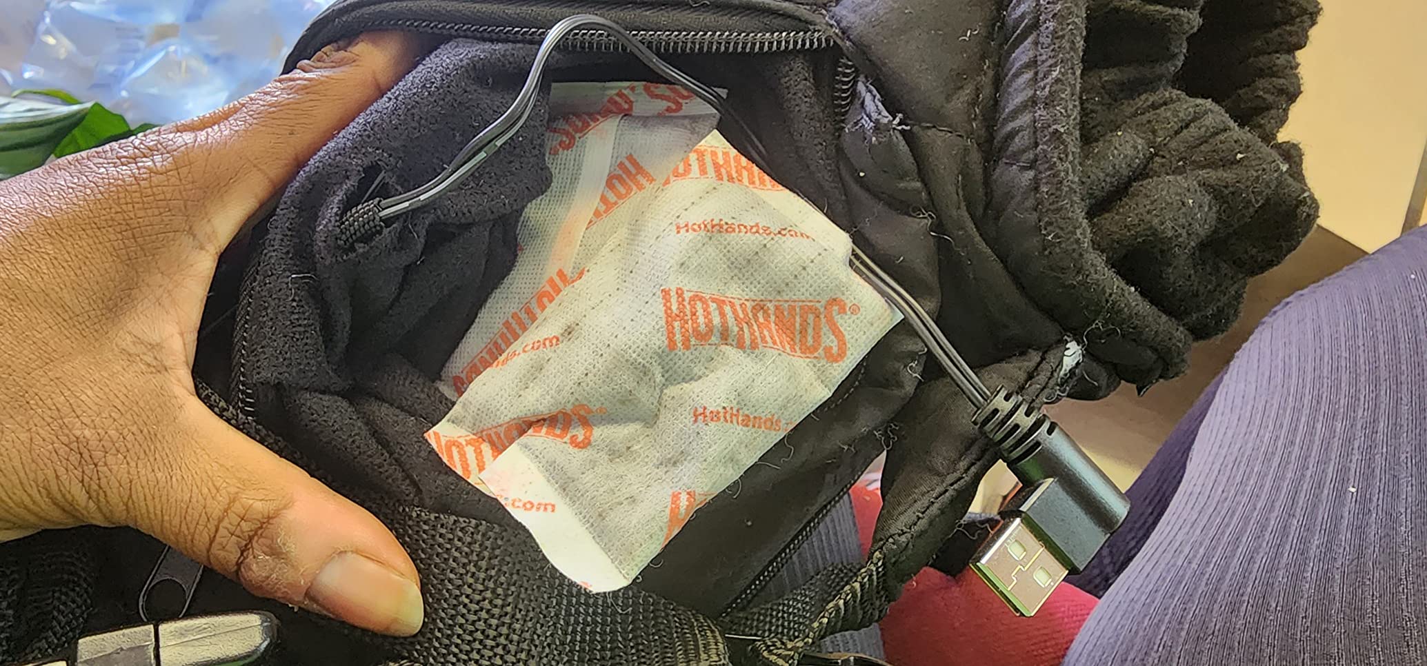 Heated Hand Muff, Electric Heating Hand Warmer Pouch, Suitable for Outdoor Hunting, Sports, Photography, Golf, Football in Cold Winter Keep Warmth (Batteries no Including) customer photo 1