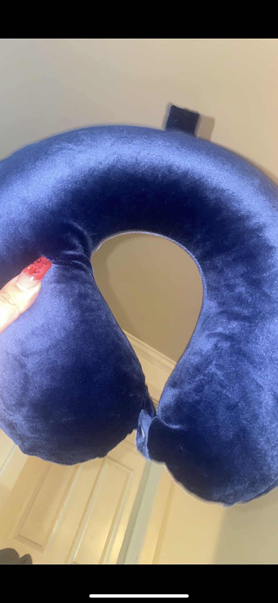 GDEOUP Travel Pillow 100% Pure Comfortable U Shape Memory Foam Pillows Neck and Head Support Portable Travel Neck Pillow Suitable for Planes Airplane for Traveling,Train,Self-Drivingng Car,(Grey) customer photo 2