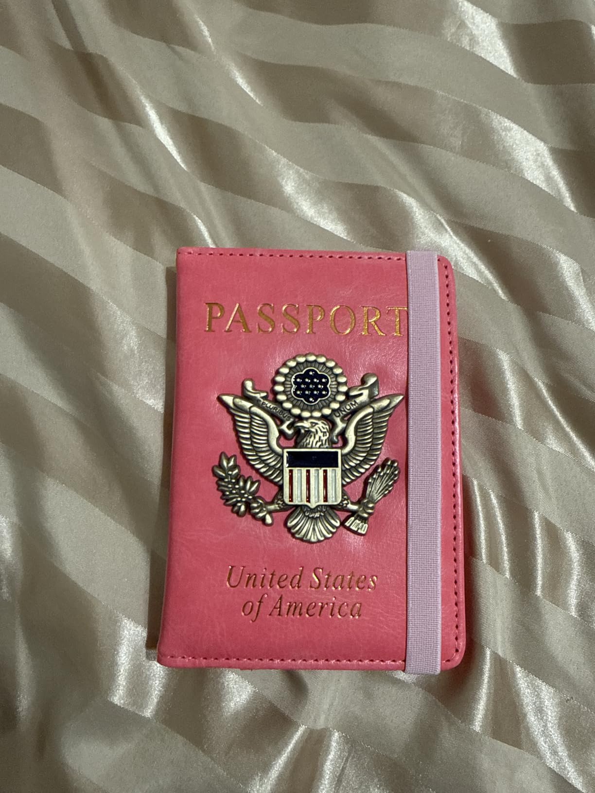 RFID Blocking Passport Holder, Leather Travel Wallet, Dark Blue customer photo 1