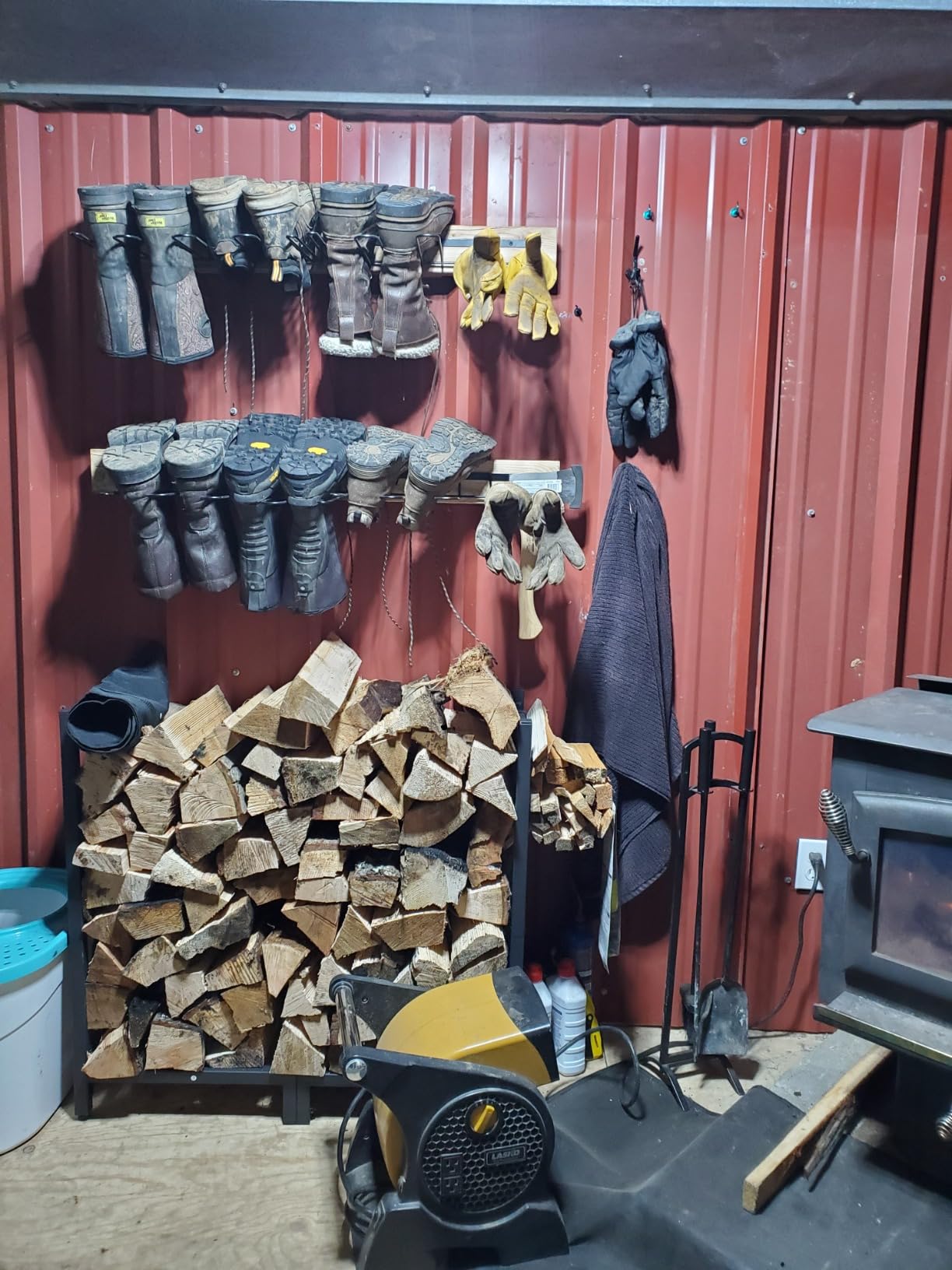 Firewood Rack Outdoor with Cover, 4FT Indoor Wood Rack for Firewood customer photo 2