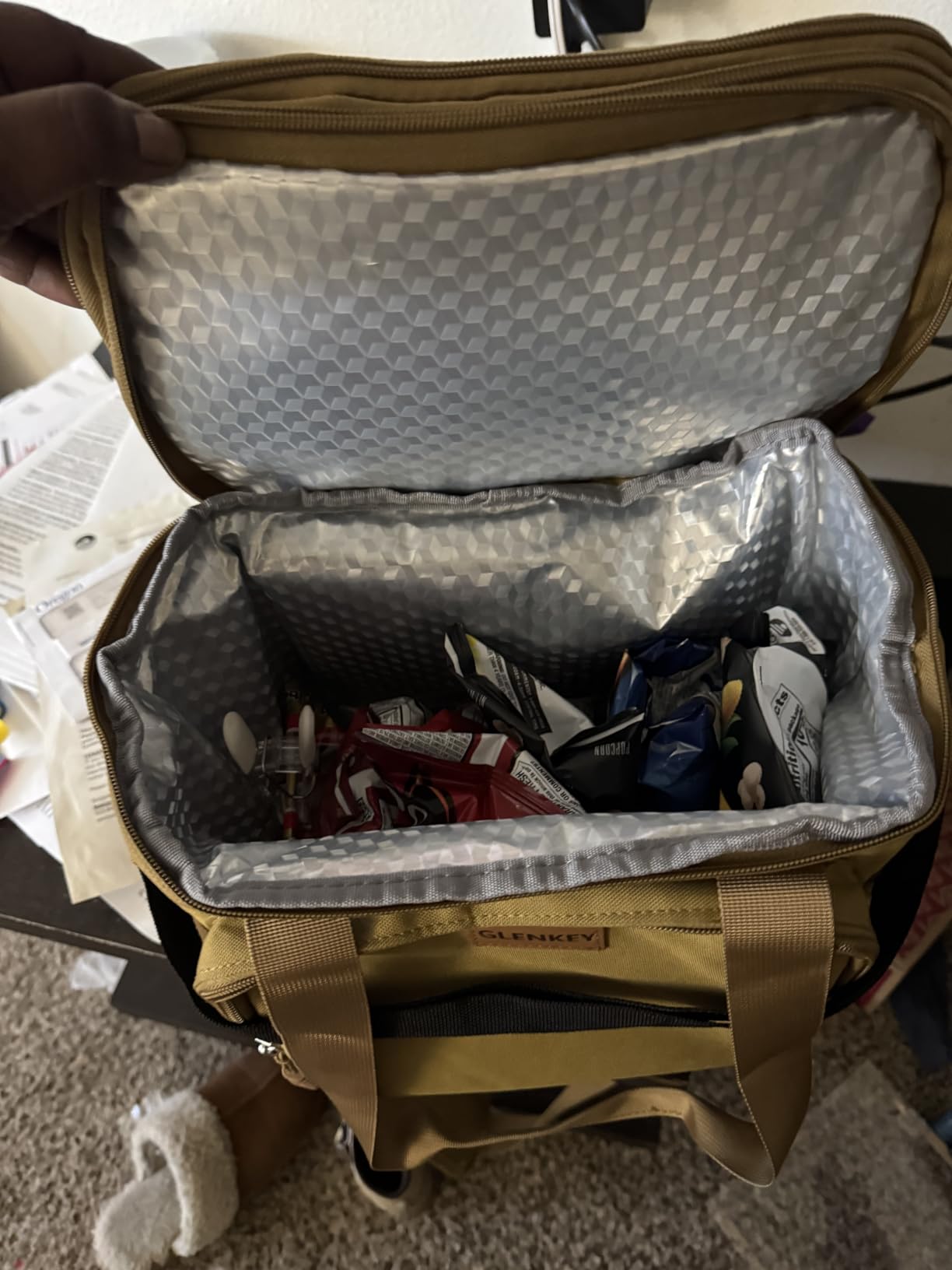 GLENKEY Expandable Lunch Box Insulated Leakproof Cooler Bag Work Outdoor customer photo 1