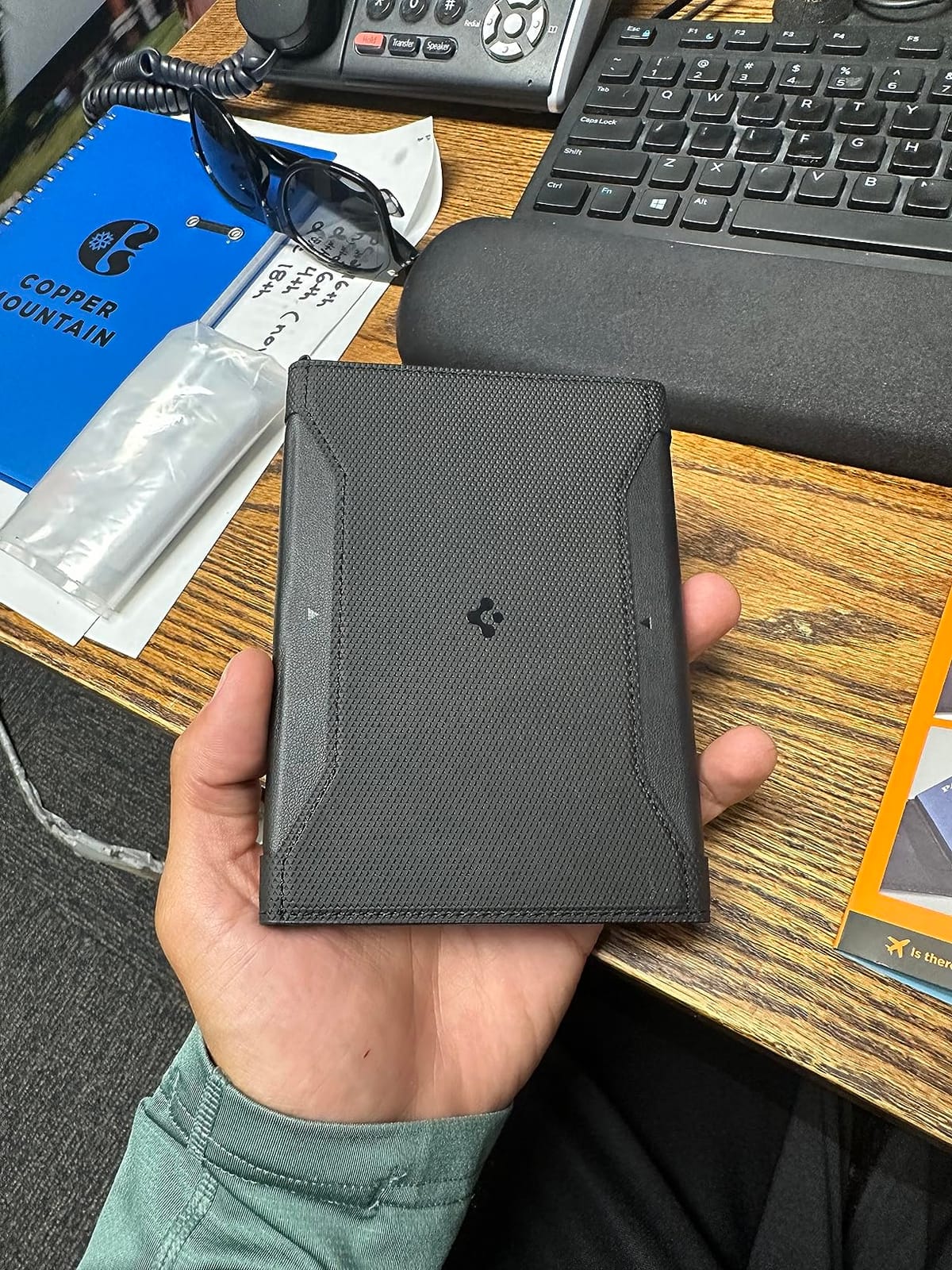 Spigen Life Passport Card Cover Holder, RFID Blocking customer photo 2