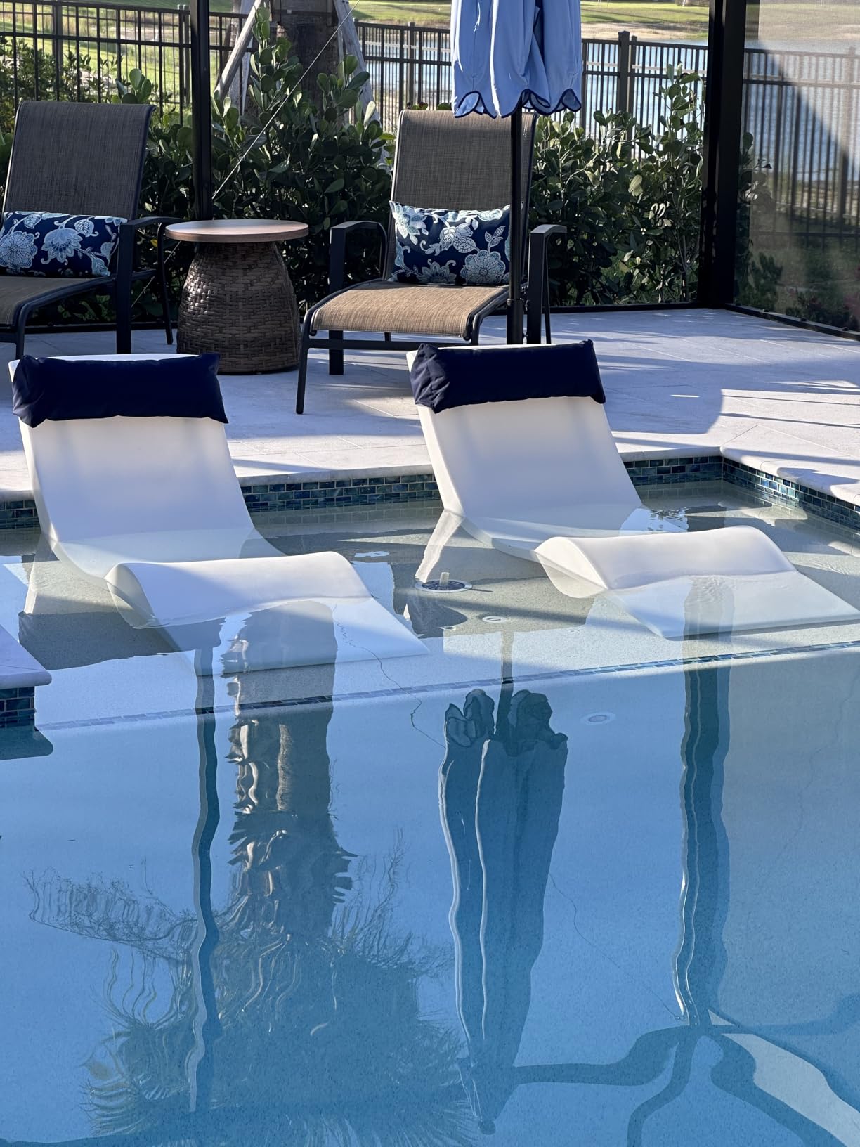 Aqua Outdoors Pool Lounge Chairs, Pool Chairs for in Pool, 9-in Water Depth customer photo 1