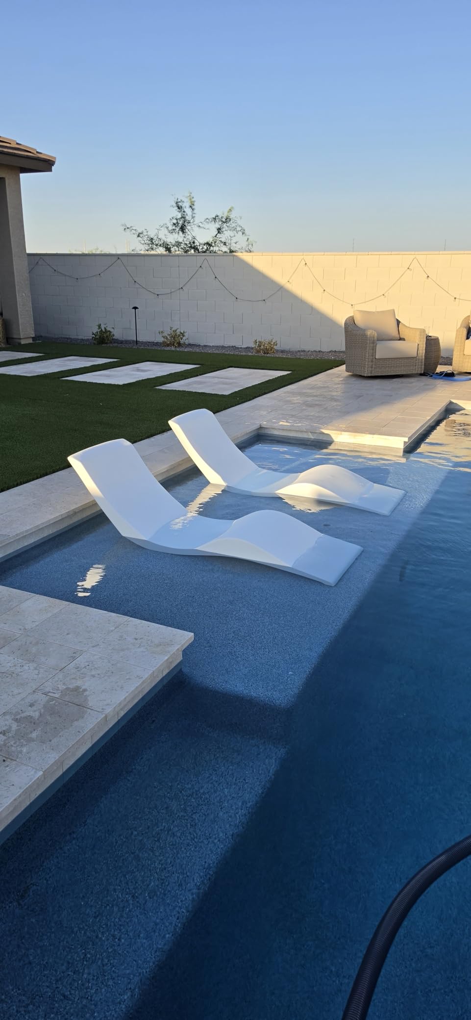 Aqua Outdoors Pool Lounge Chairs, Pool Chairs for in Pool, 9-in Water Depth customer photo 2