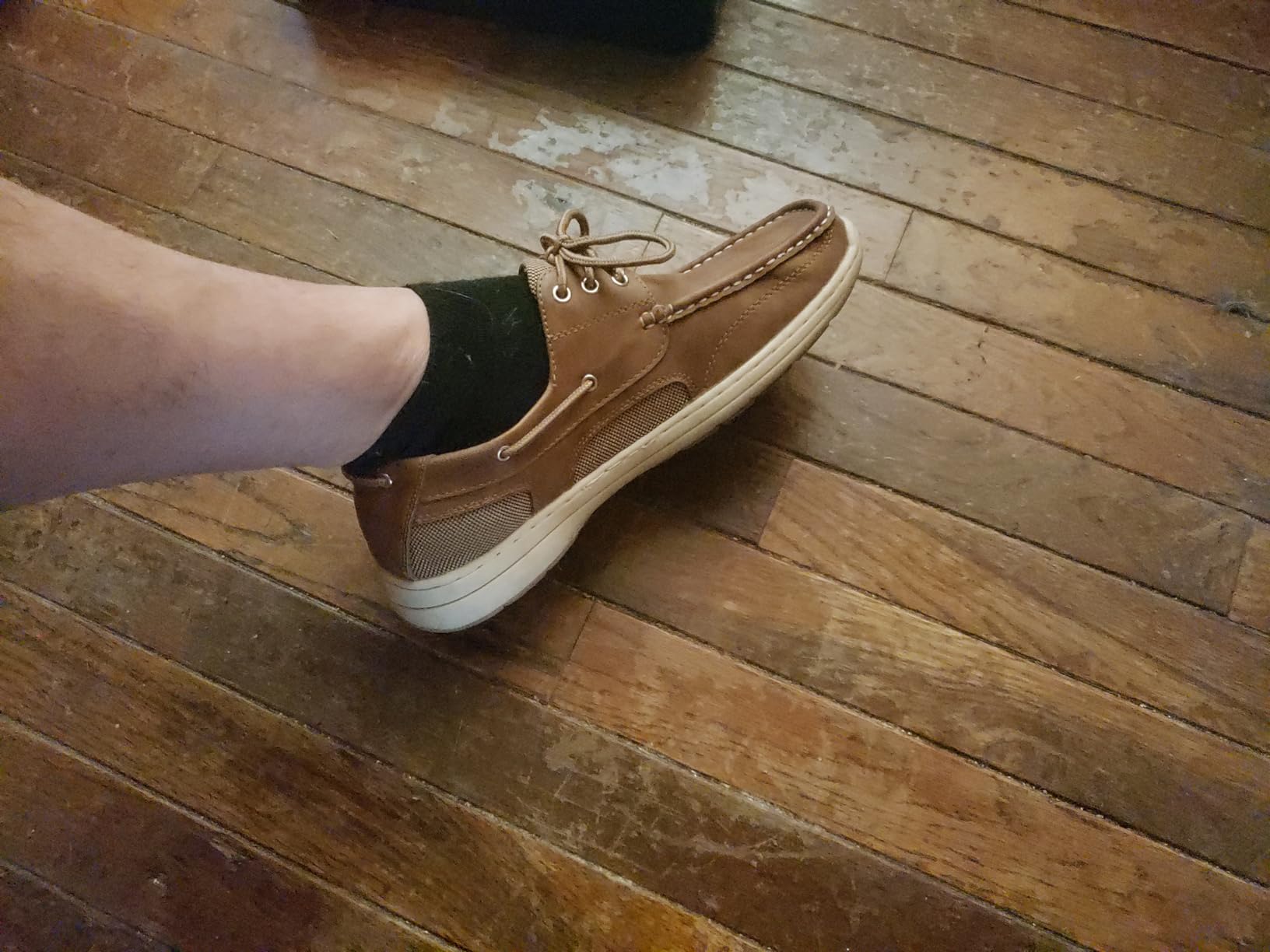 Vostey Men's Boat Shoes 3-Eye Deck Casual Loafers for Men customer photo 1