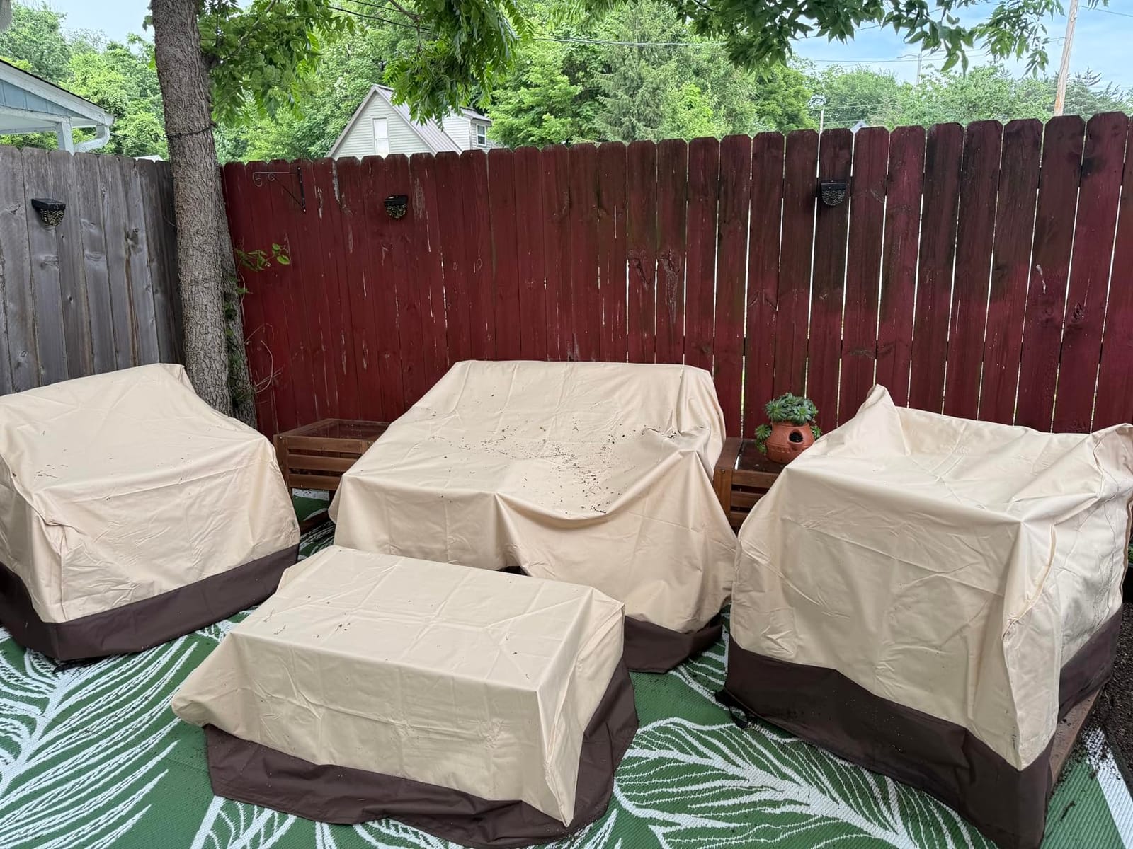 loriano Patio Furniture Cover Set Waterproof 4 Piece Grey customer photo 1