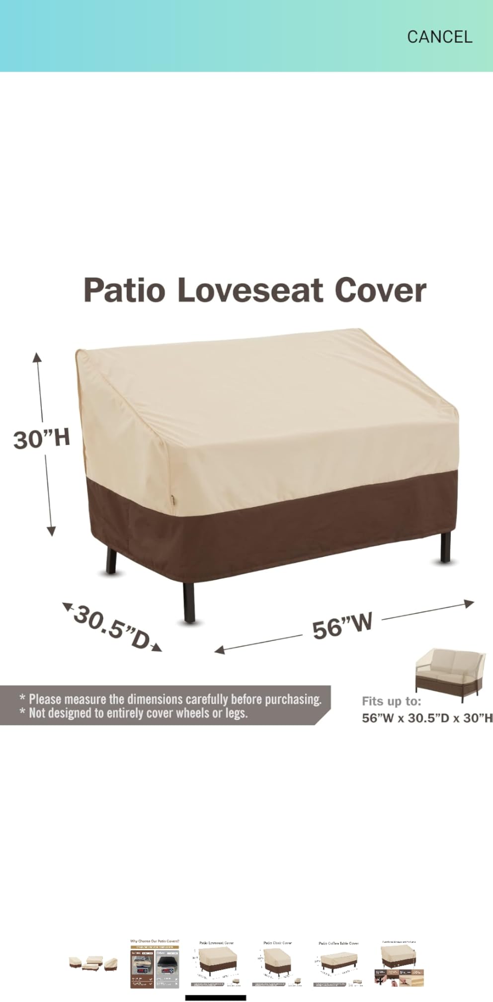 loriano Patio Furniture Cover Set Waterproof 4 Piece Grey customer photo 2