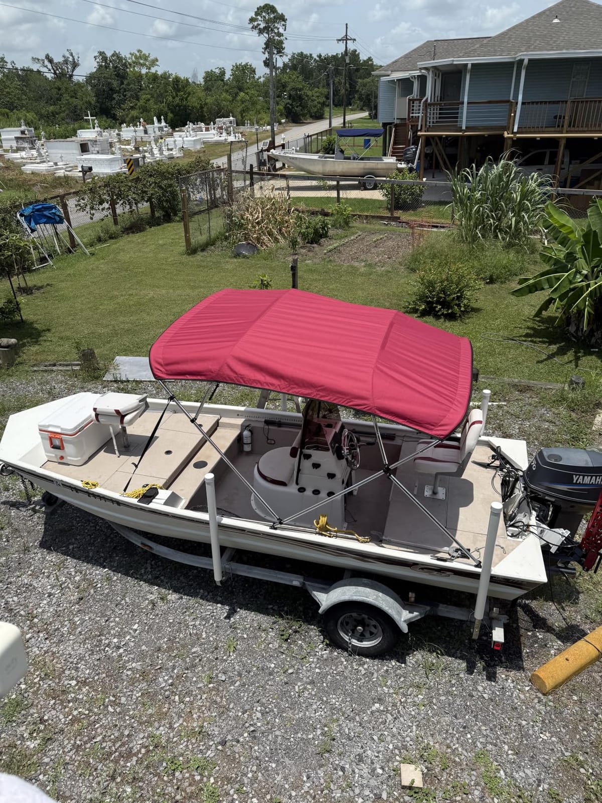 KAKIT 3 4 Bow Bimini Tops with Mesh Sidewalls Support Poles for Boats Marine Grade Canvas Top Includes 2 Straps Storage Boot 1 Inch Aluminum Frame customer photo 1