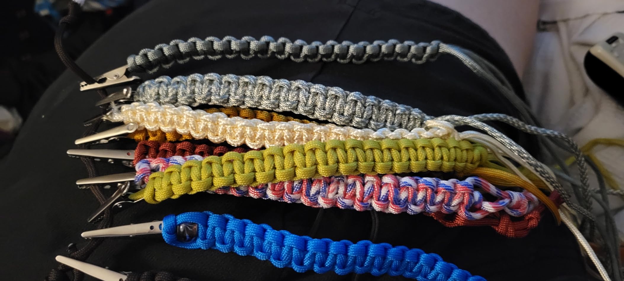 Riakrum 80 Pcs Paracord 550, 10ft Each, Multifunction | Paracord Ropes Combo Crafting Kits with Drawstring Bag for Making Lanyard Bracelet Dog Collar Idea for Gifts Beginner DIY customer photo 2
