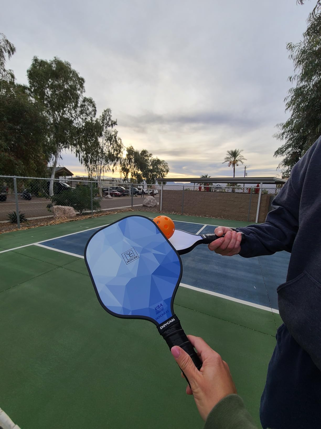 YC DGYCASI Pickleball Paddles Set of 2 USAPA Approved Pickleball Set 2026 | Fiberglass Lightweight Pickleball Rackets 2 Pack, 2 Outdoor Pickleball, 2 Indoor Pickleball Balls, 1 Pickleball Bag customer photo 1