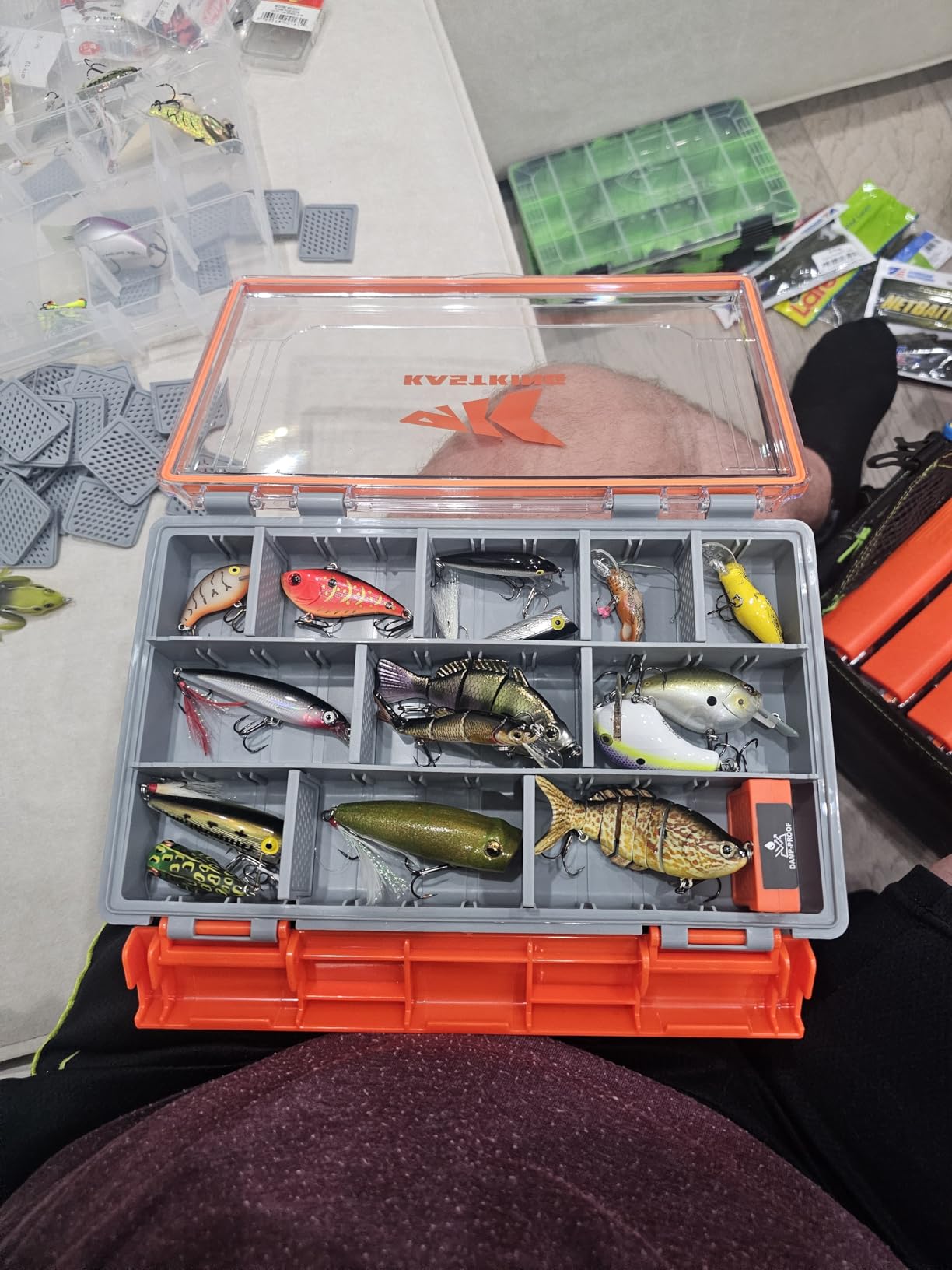 KastKing HyperSeal Waterproof Tackle Box, 3600 Tackle Trays | Fishing Tackle Box Organizer with Removable Dividers, Lure Box and Terminal Tackle Storage, Fishing Gear, 1 Pack customer photo 2