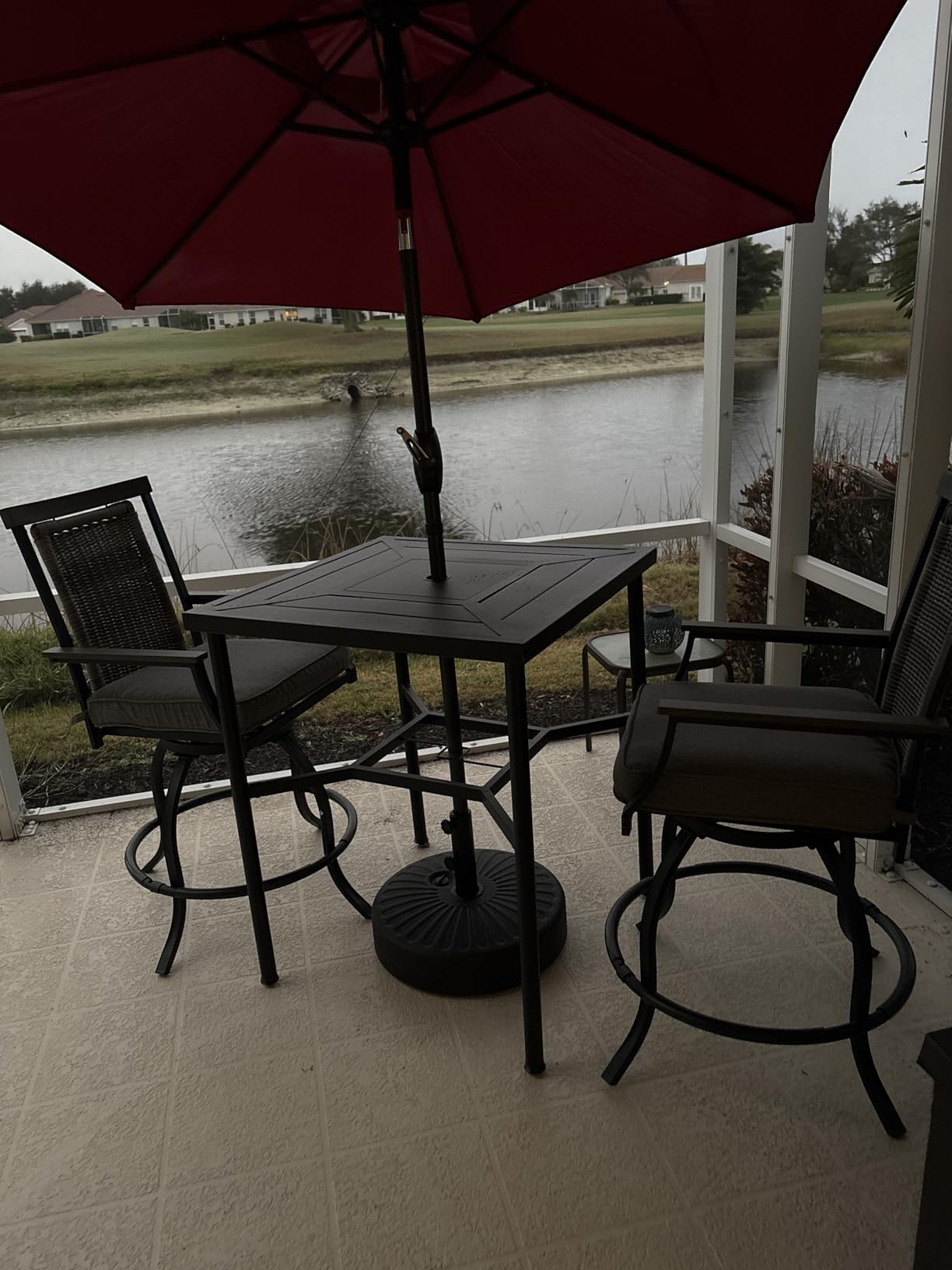 PHI VILLA Outdoor Counter Height Table & Chairs,Patio Bar Set customer photo 1