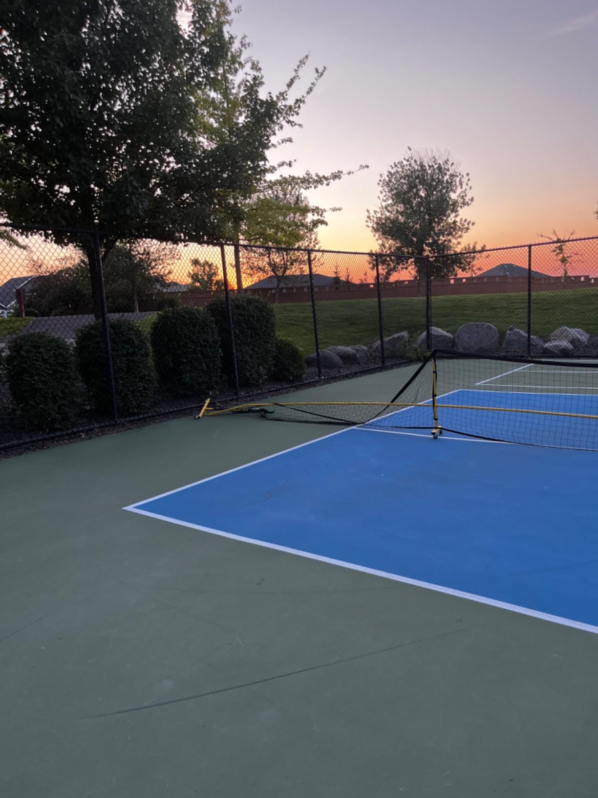 Fostoy Portable Pickleball Net Set with Wheels, 22 FT & Half Court 11 FT | Pickle Ball Net System, Steady Metal Frame with Carry Bag for Backyards, Driveways, and Garages customer photo 2