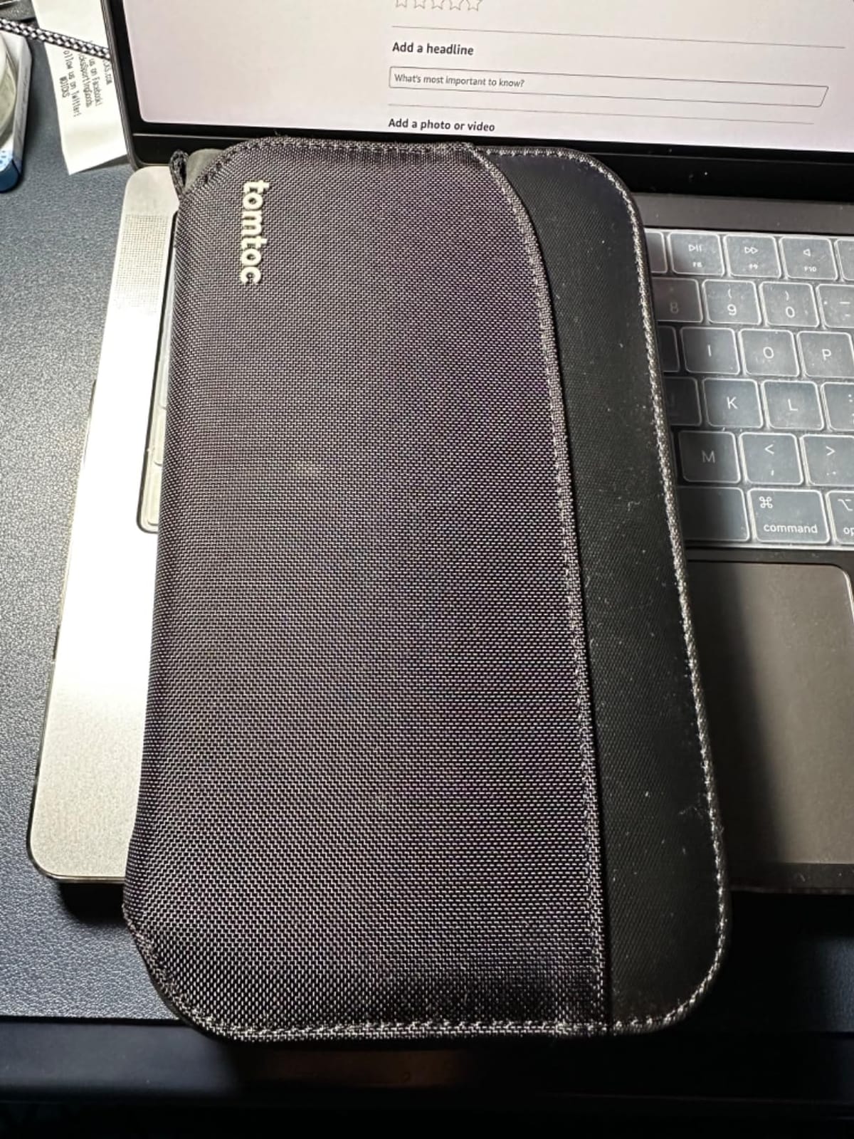tomtoc Passport Holder Family with RFID Blocking, Passport Wallet Women Men, with Airtag & Sim Card Holder and Eject Pin, Travel Document Organizer with Wrist Strap, Up to 4 Passports, Water-resistant customer photo 2