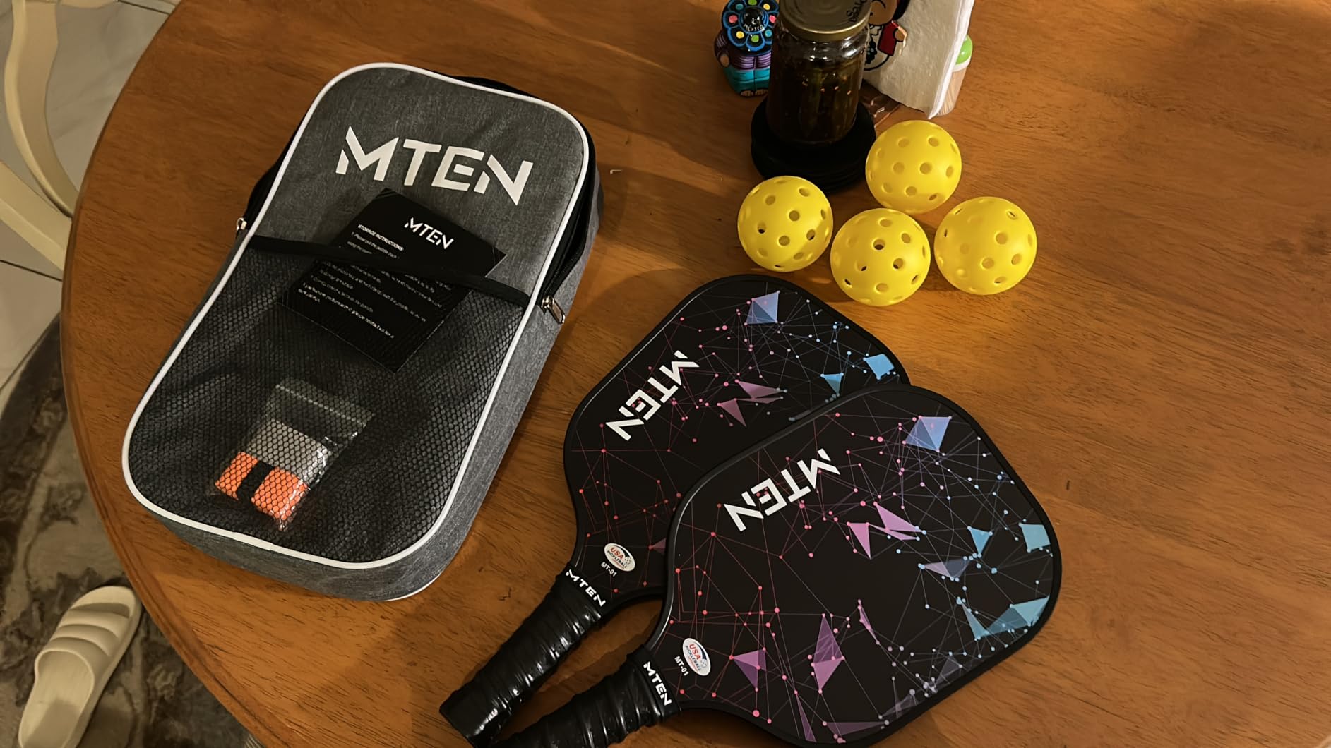 MTEN Pickleball Paddles Set of 2/4/1, USAPA Approved Fiberglass Rackets | Lightweight Set for Men, Women, Beginners & Intermediate customer photo 1