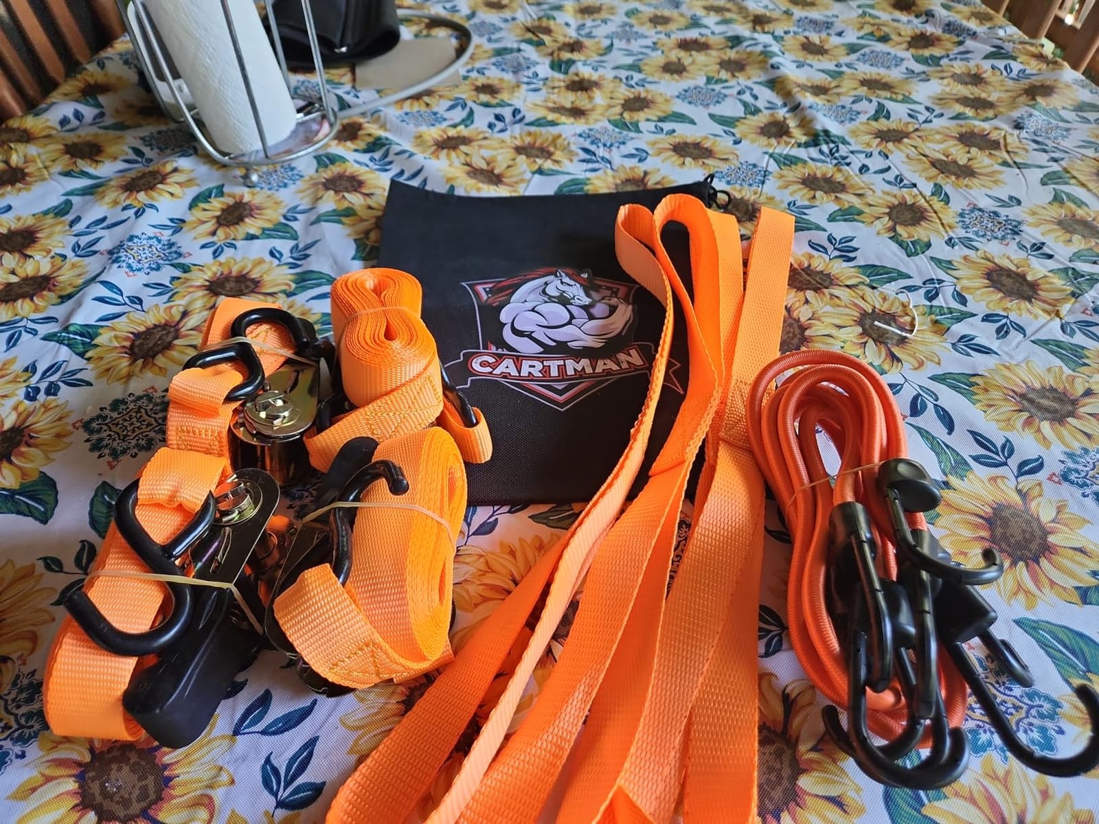 CARTMAN Ratchet Tie Down Straps, 1 in x 15 ft, 1500 lb, 6-Pack, Black customer photo 1