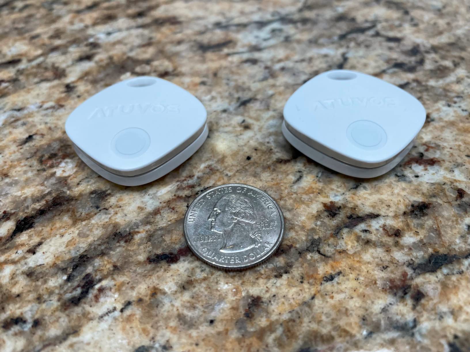 ATUVOS Air Tracker Tags-4 Pack, Bluetooth Luggage Tracker Works with Apple Find My APP (iOS Only, Not for Android), Keys Finder and Item Locator for Luggage, Backpack, Suitcases, Replaceable Battery customer photo 2