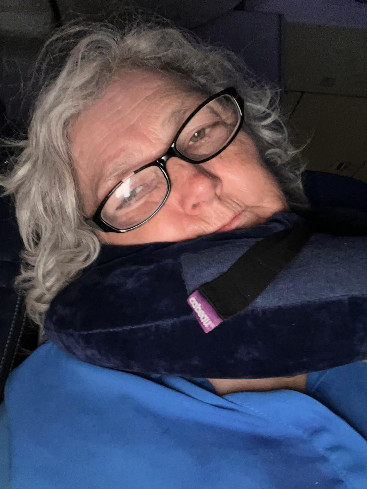 Cabeau Inflatable Travel Pillow – Air TNE – Adjustable, Lightweight, and Supportive for Sleeping on Airplanes, Trains, and Cars– Customized Fit and Compact Carrying Case (Midnight Black) customer photo 2