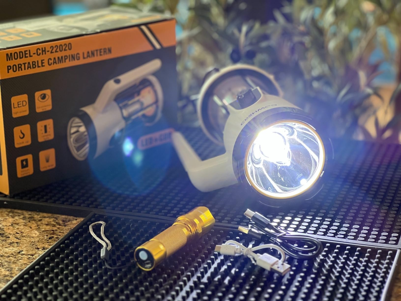 Rechargeable Flashlight Lantern 2-in-1 LED Handheld Flashlight with Lantern and Spotlight Modes - Perfect for Power Outages, Camping, Hiking, Emergency, and Home Use customer photo 1
