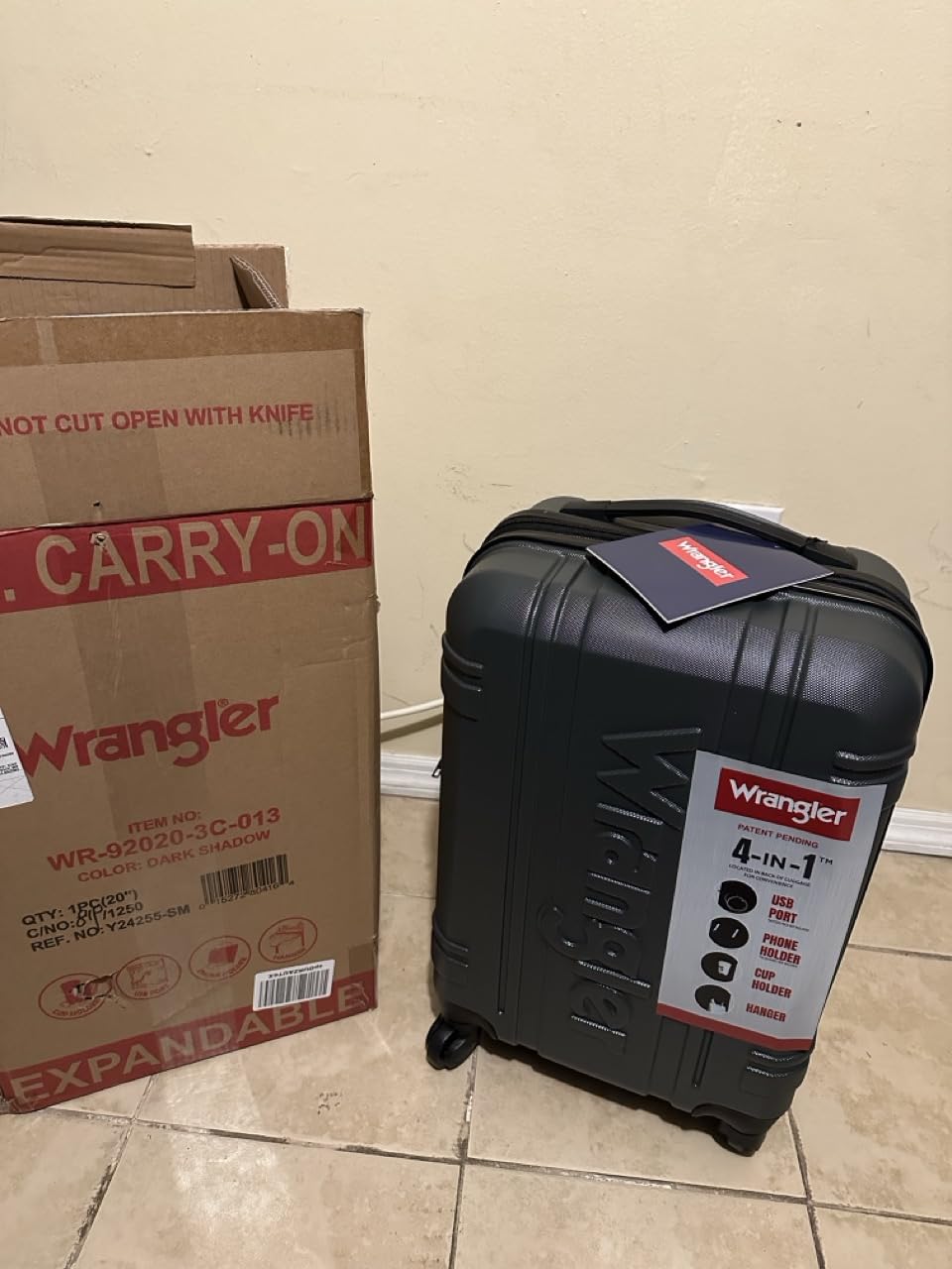 Wrangler Astral Hardside Luggage, Hydro, 20-Inch Carry-On customer photo 2