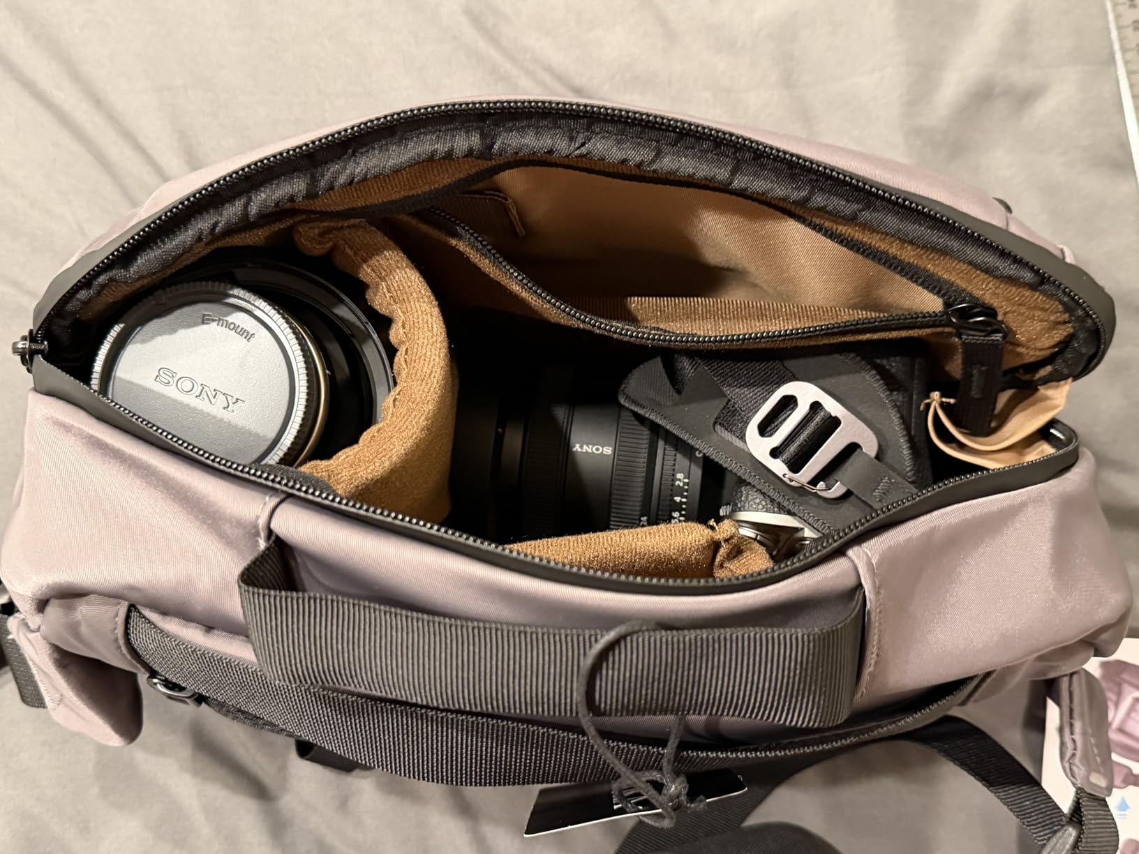 TAAOKA Camera Sling Bag,Waterproof Camera Case with Tripod Holder,Lightweight DSLR/SLR/Mirrorless Camera Bags Crossbody for photographers-Black customer photo 1