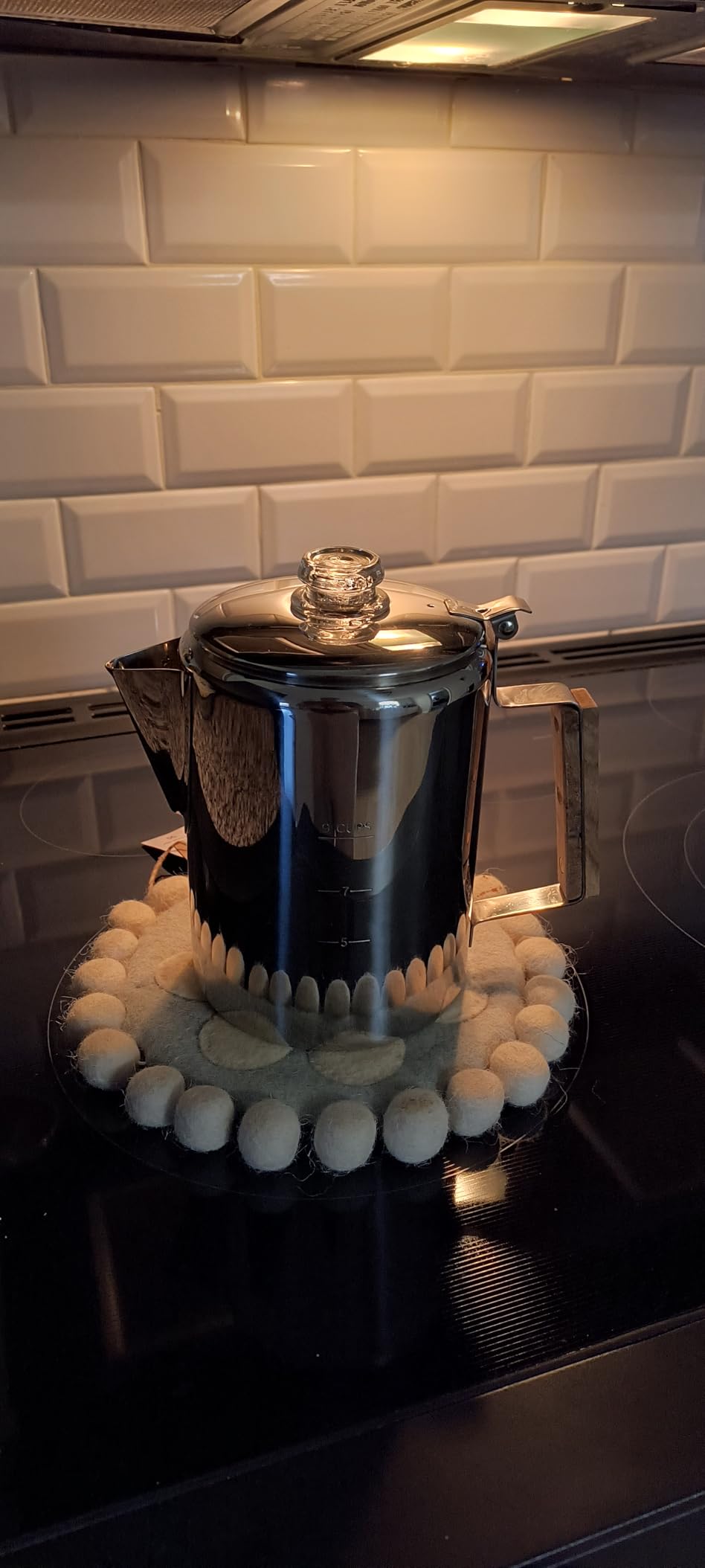 Camping Coffee Percolator Stainless Steel, Stovetop Camp Coffee Maker 9 Cup customer photo 2