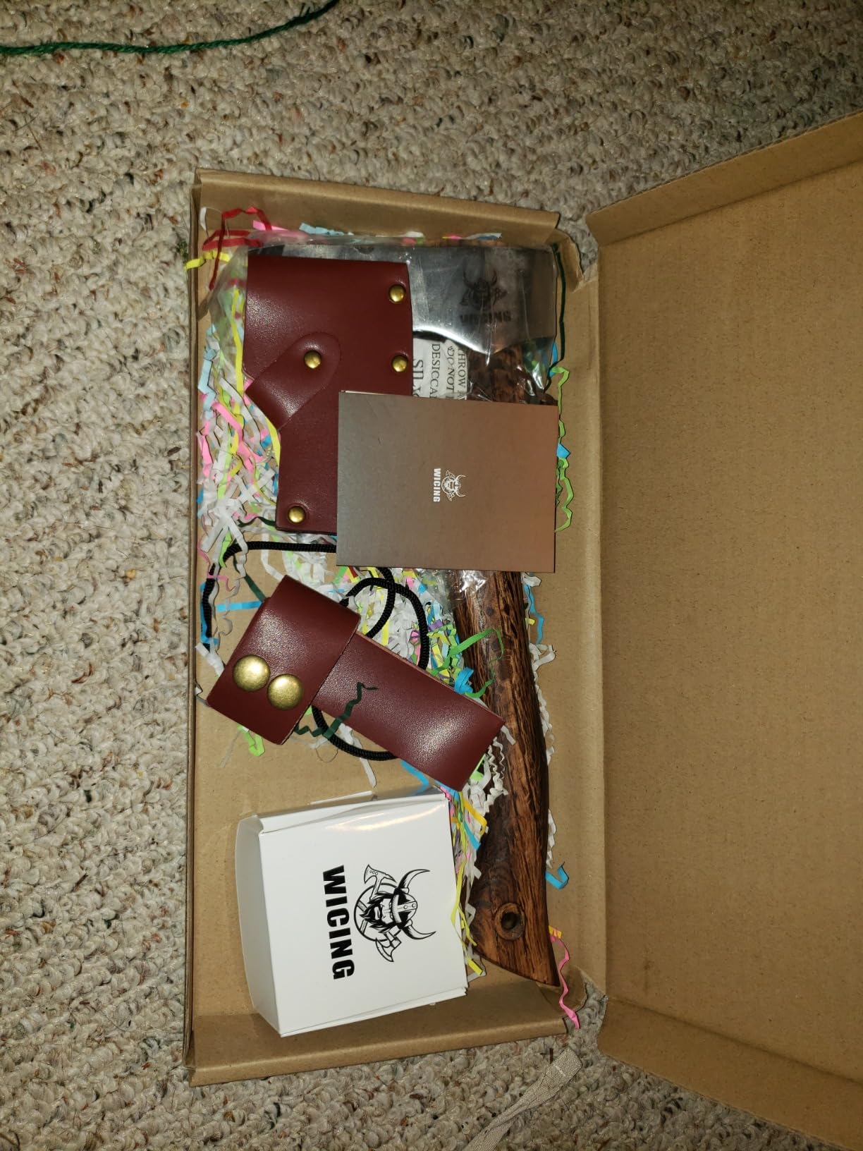 13.5 Inch Hatchet, Camping Axes and Hatchets 1065 Carbon Steel and Beech Handle, with Leather Sheath customer photo 2