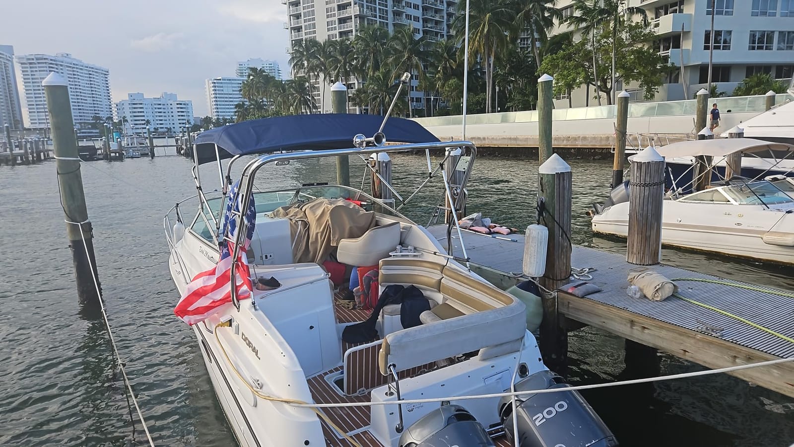 4 Bow Marine Grade Fade and Crack Resistant Bimini Top Replacement Cover, Heavy-Duty Waterproof and UV-proof Sun Shade Boat Canopy, Easy Install Zipper Sleeve Boat Awning/Without Frame, Grey customer photo 1