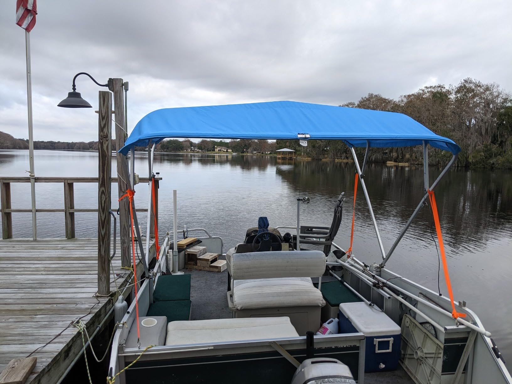 4 Bow Marine Grade Fade and Crack Resistant Bimini Top Replacement Cover, Heavy-Duty Waterproof and UV-proof Sun Shade Boat Canopy, Easy Install Zipper Sleeve Boat Awning/Without Frame, Grey customer photo 2