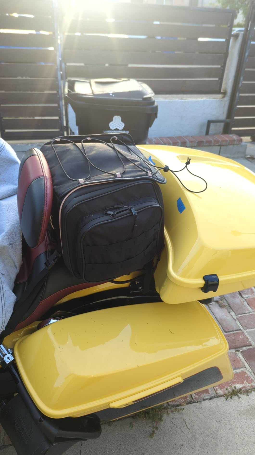 KEMIMOTO Motorcycle Travel Luggage Bags, 60L Expandable Large Capacity Motorcycle Tail Bag, Waterproof Rear Rack Trunk, Motor Pannier Bag with Rain Cover and Straps customer photo 2
