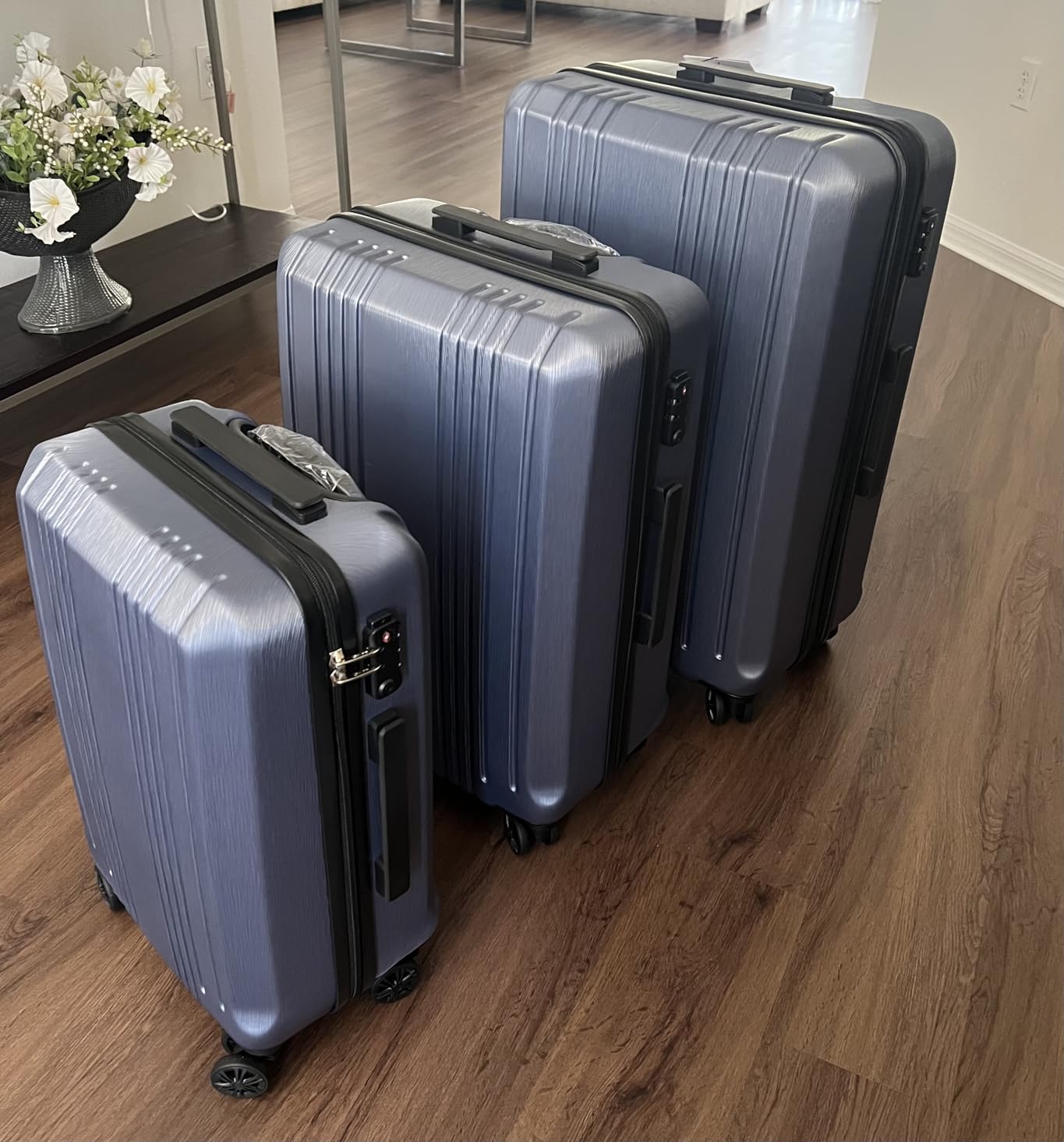 Coolife PC+ABS Hardshell Luggage, TSA Lock, Spinner Wheels, 3-Piece Set customer photo 2