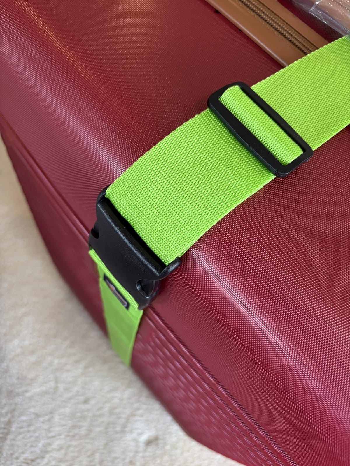 GORILLA GRIP Heavy Duty Luggage Straps for Suitcase, 2 Pack Green customer photo 1