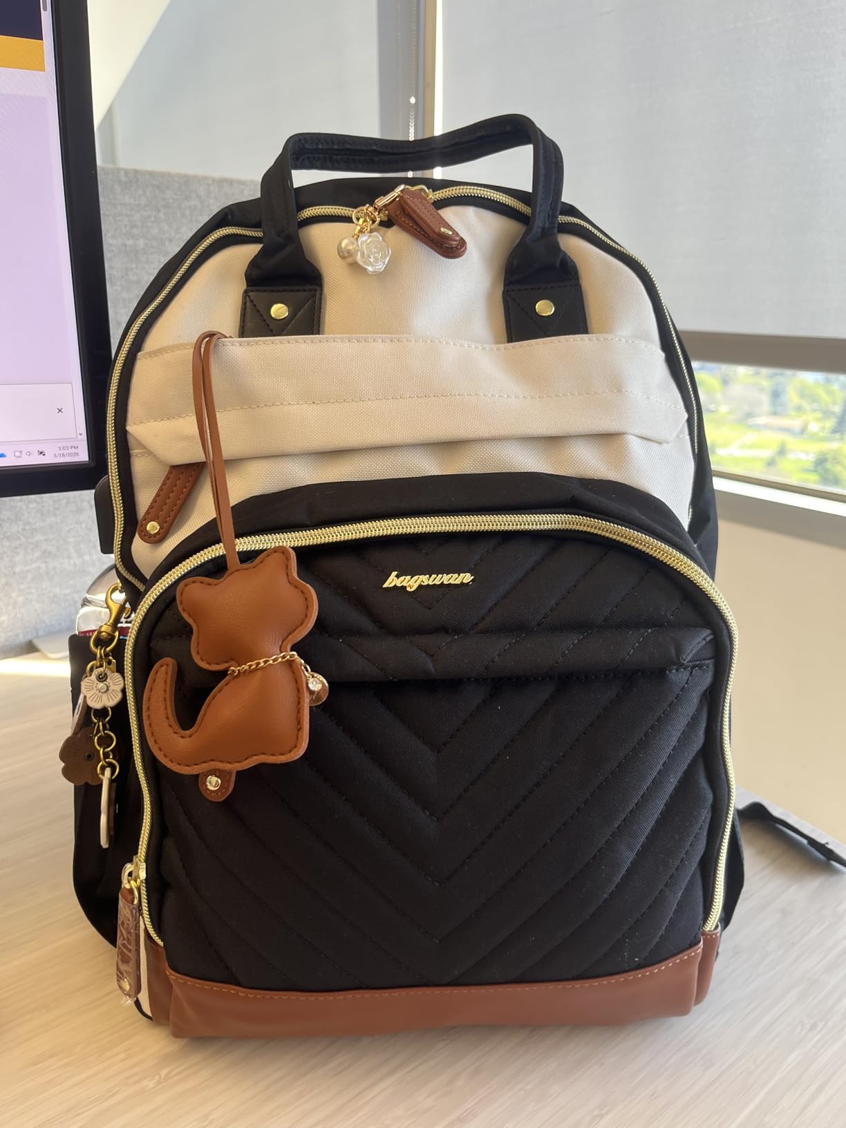 Laptop Backpack for Women Work Bag: 15.6'' Travel Bookbag with USB Charger customer photo 1